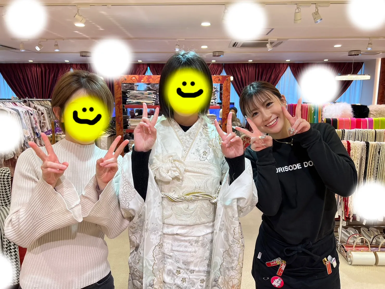 成人式 振袖レンタル ホワイト 梅田