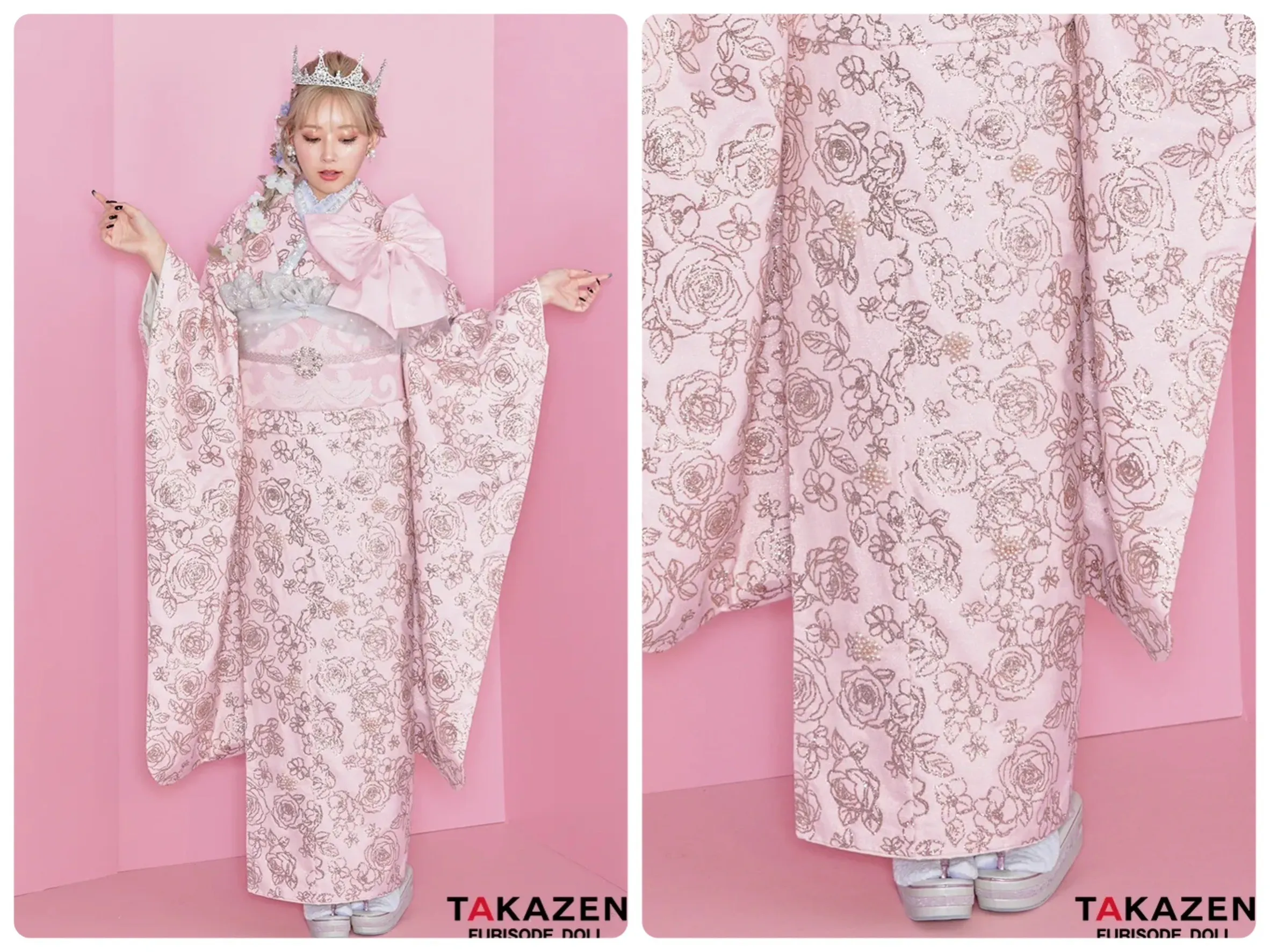 振袖 レンタル 奈良 可愛い オシャレ シュシュ ピンク