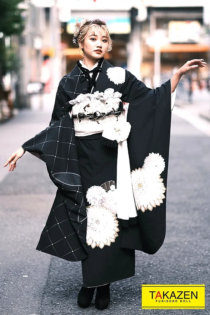 玉城ティナ　ブランド振袖　 成人式　レンタル　振袖　可愛い　今どき　シンプル　くすみ　振袖レンタル