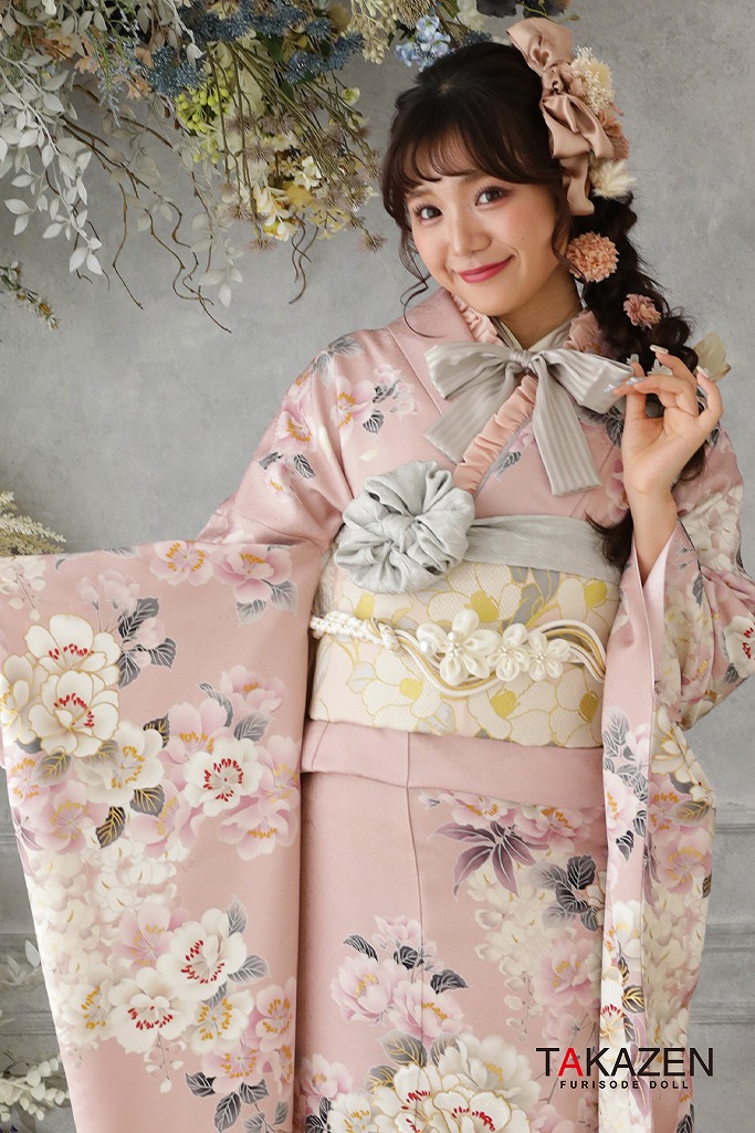 成人式 レンタル 振袖 可愛い 今どき 淡い色 ピンク