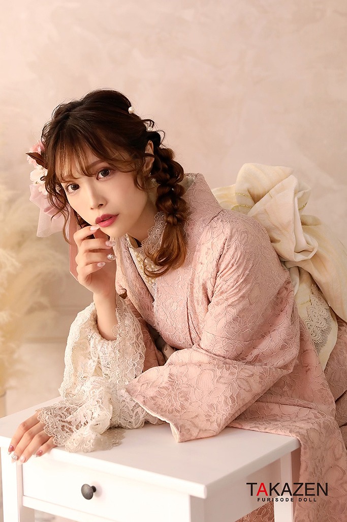 成人式 レンタル 振袖 可愛い 今どき 淡い色 ピンク