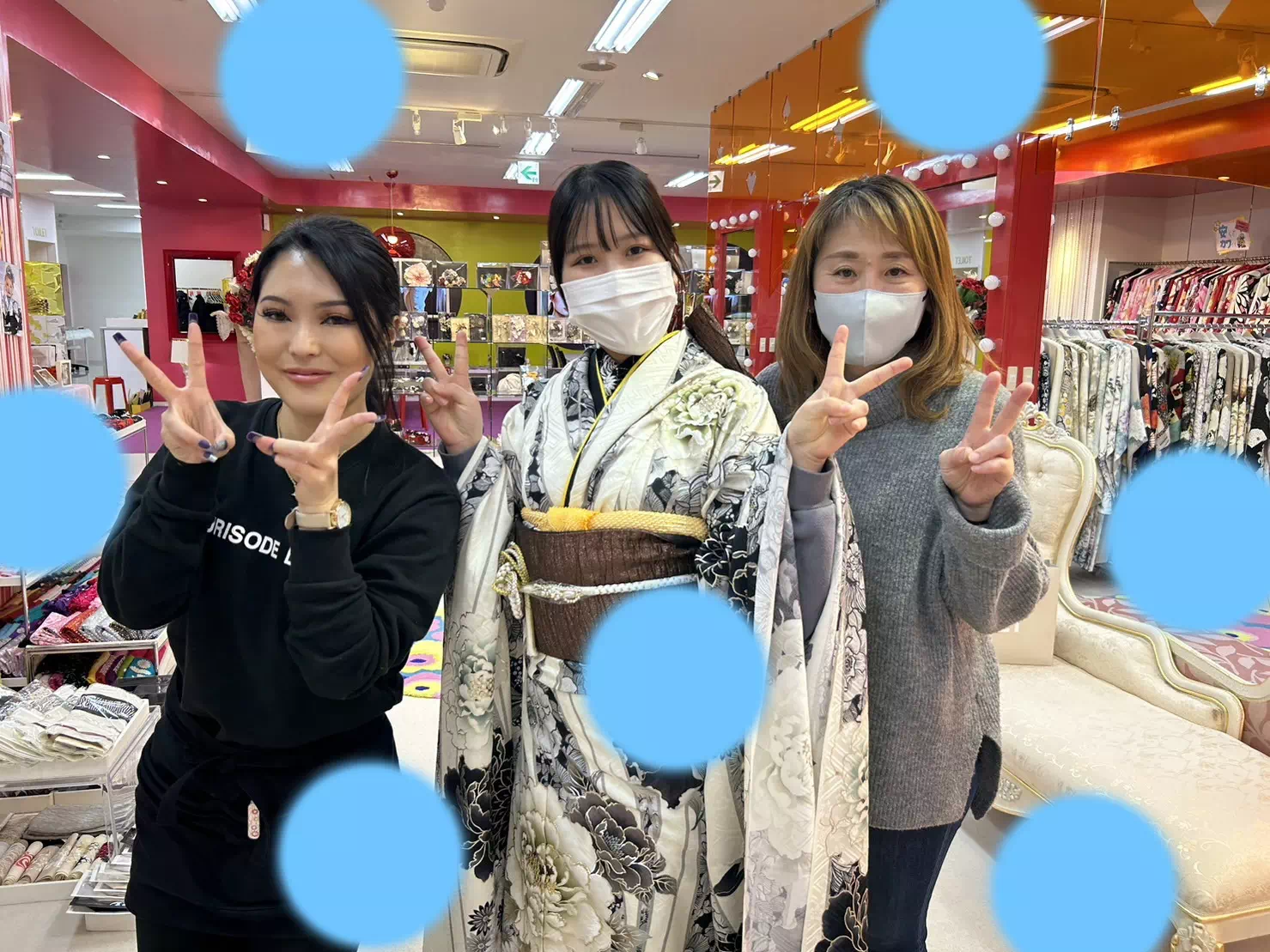 TAKAZEN神戸店　前撮り撮影会　イマドキ　カワイイ　コディネート　振袖　レンタル　袴　