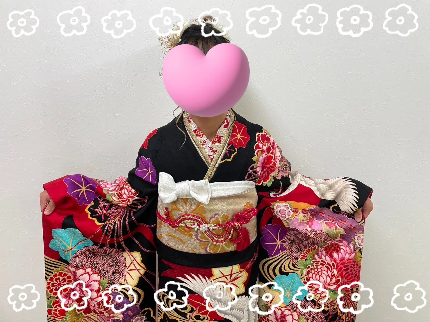 振袖　レンタル　奈良　前撮り撮影会　かわいい　赤　古典