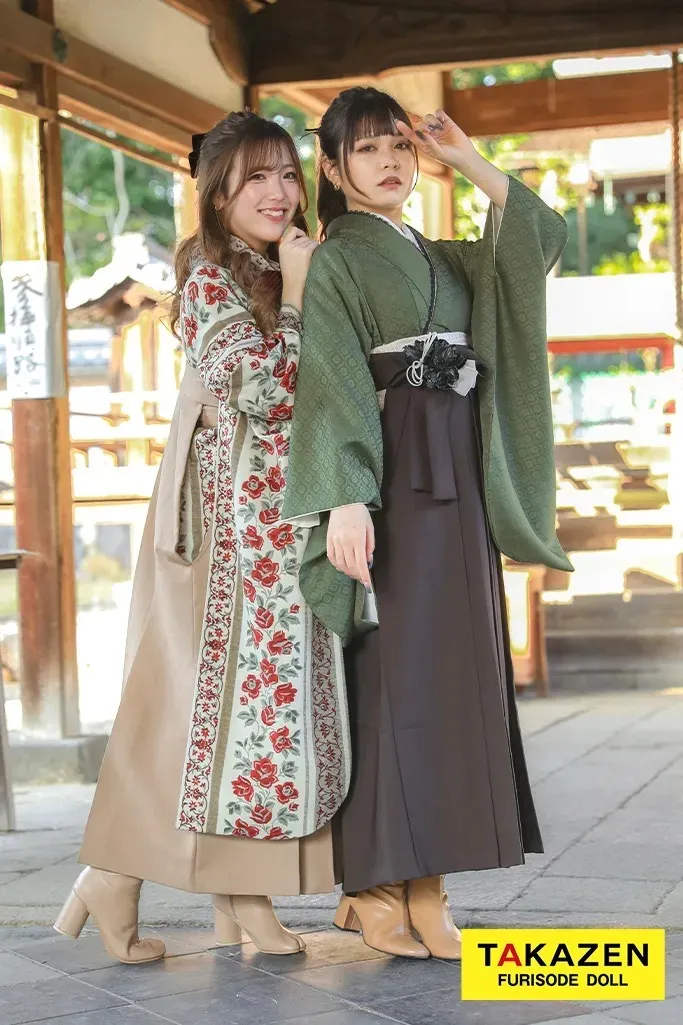 袴レンタル 振袖レンタル くすみ キラキラ かわいい 梅田 大阪 安い イマドキ 古典 くすみカラー 前撮り ヴィンテージ 渋い