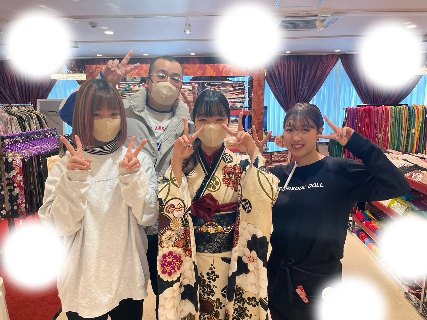 成人式 前撮り 梅田 袴 くすみカラー かわいい イマドキ 淡色 古典 タカゼン 撮影