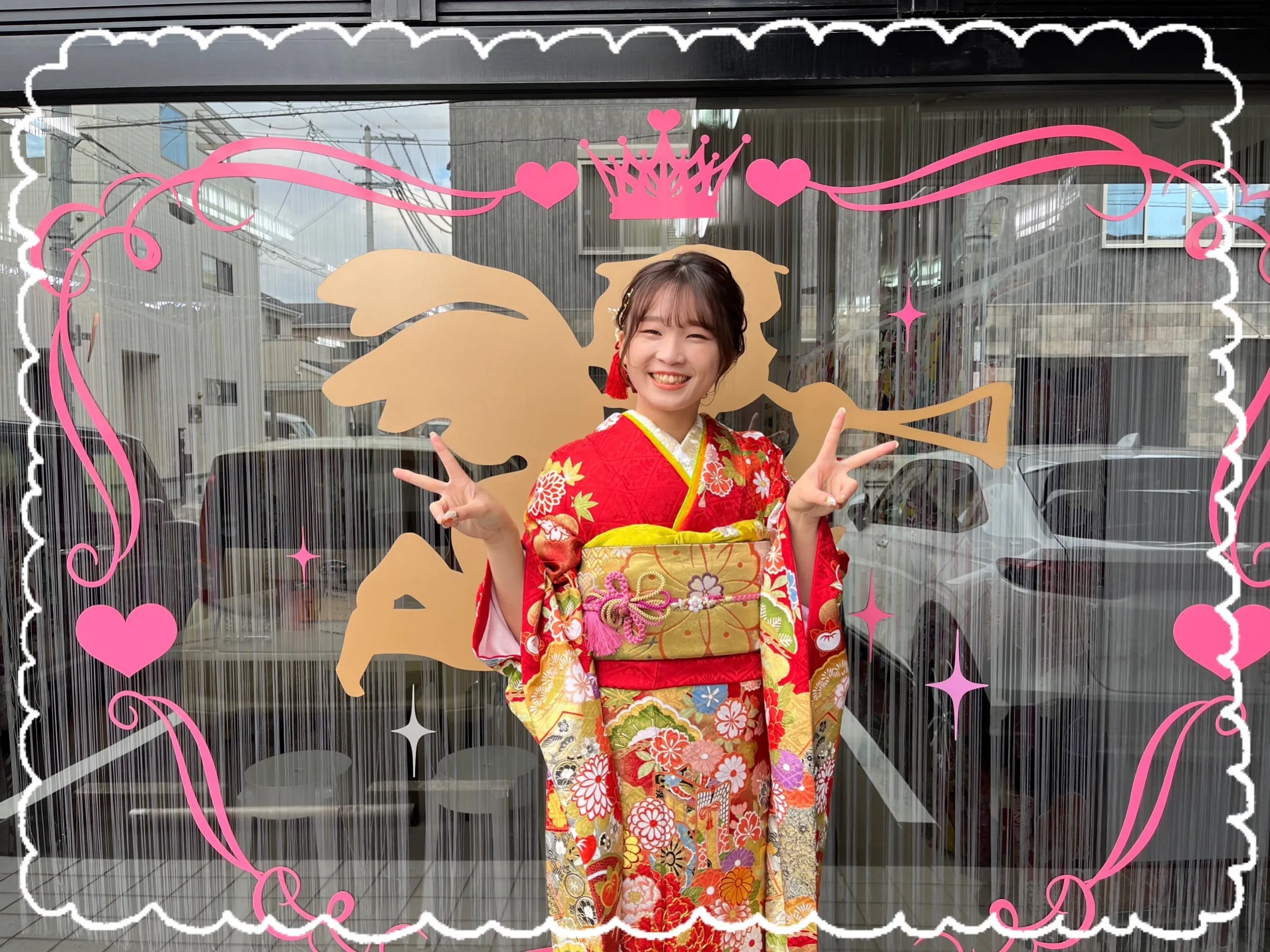 振袖 レンタル 奈良 前撮り撮影会 かわいい 赤 古典