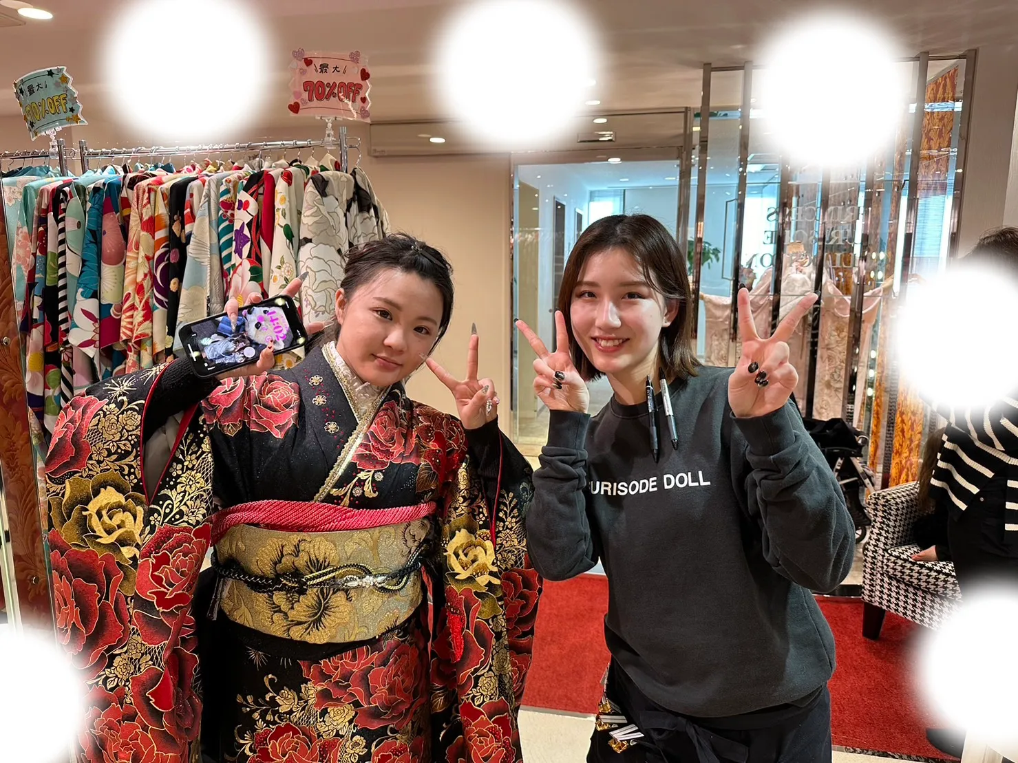 成人式 前撮り 梅田 袴 くすみカラー かわいい イマドキ 淡色 古典 タカゼン 撮影