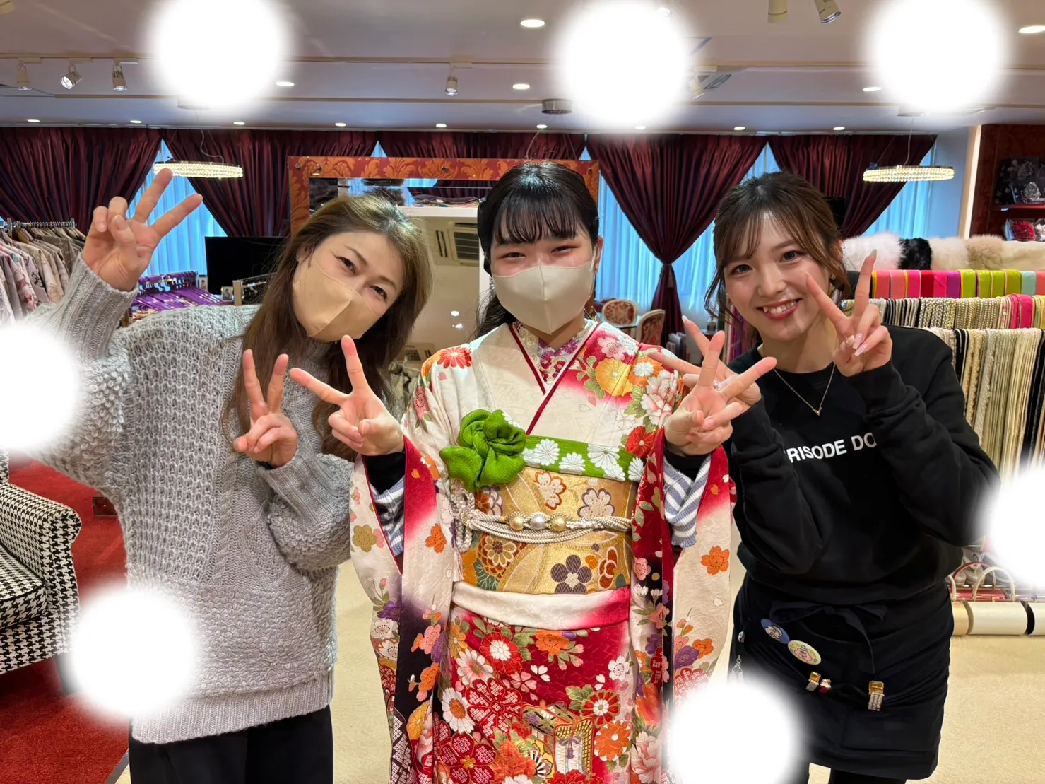 振袖レンタル 袴レンタル 前撮り撮影会 キラキラ ヘップバーン かわいい 大阪 梅田 タカゼン 古典