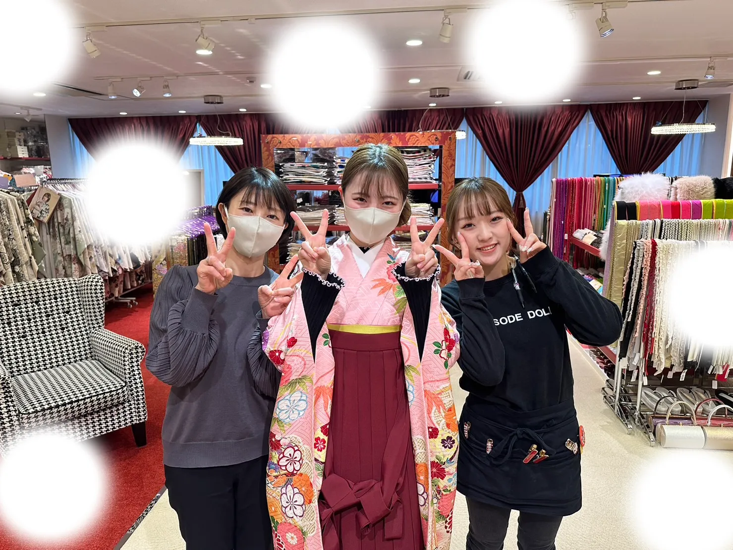 成人式 前撮り 梅田 袴 くすみカラー かわいい イマドキ 淡色 古典 タカゼン 撮影