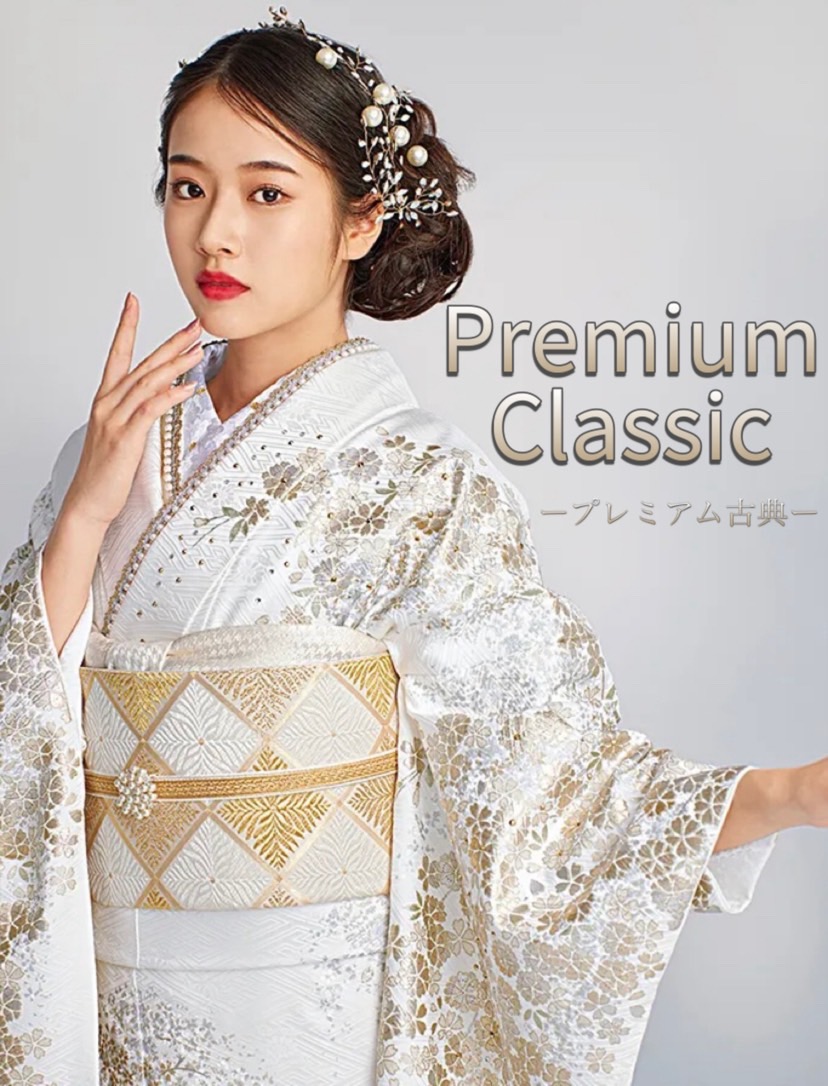 【TAKAZEN姫路店】♡16日 最高級金駒金彩刺繍友禅 白×ゴールドのキラキラの可愛い老舗メーカー関芳の振袖の紹介♡