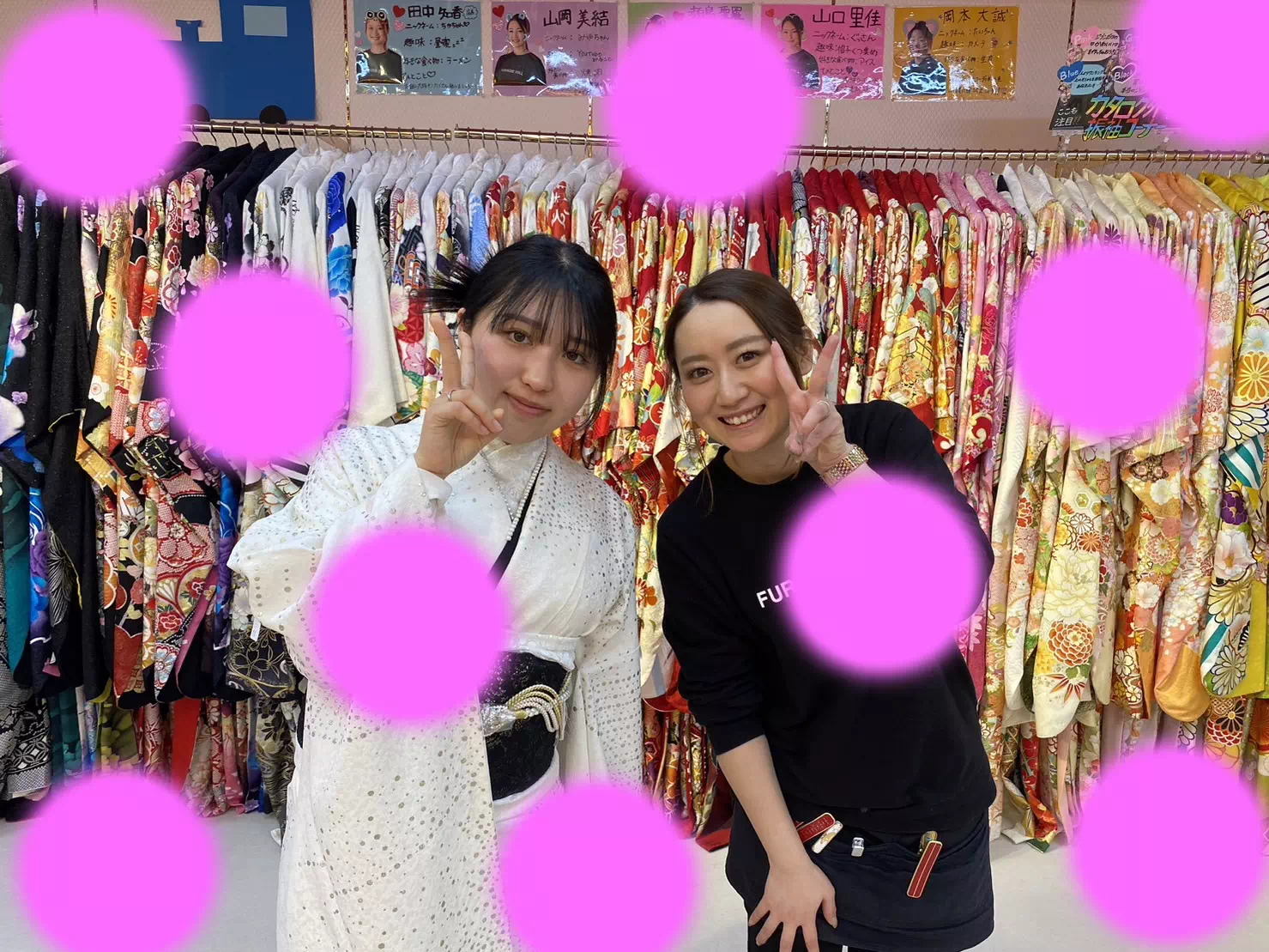 成人式 振袖レンタル TAKAZEN神戸三宮店 かわいい 白 レトロ キラキラ