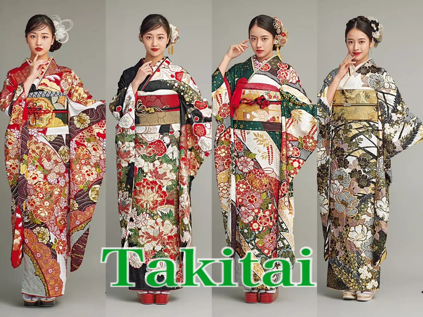 TAKAZEN神戸店 赤色振袖 古典柄 成人式 振袖レンタル 華やか 被らない 高級 オリジナル