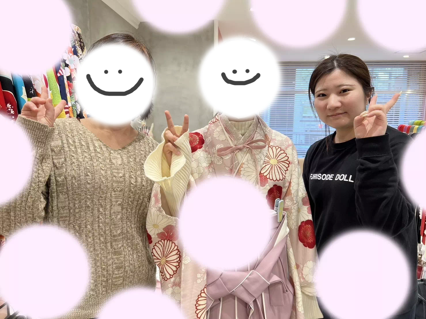 【TAKAZEN姫路店】♡11日 姫路市専門学校卒業式袴レンタルのピンクでフリフリの女の子らしい袴姫ちゃん♡