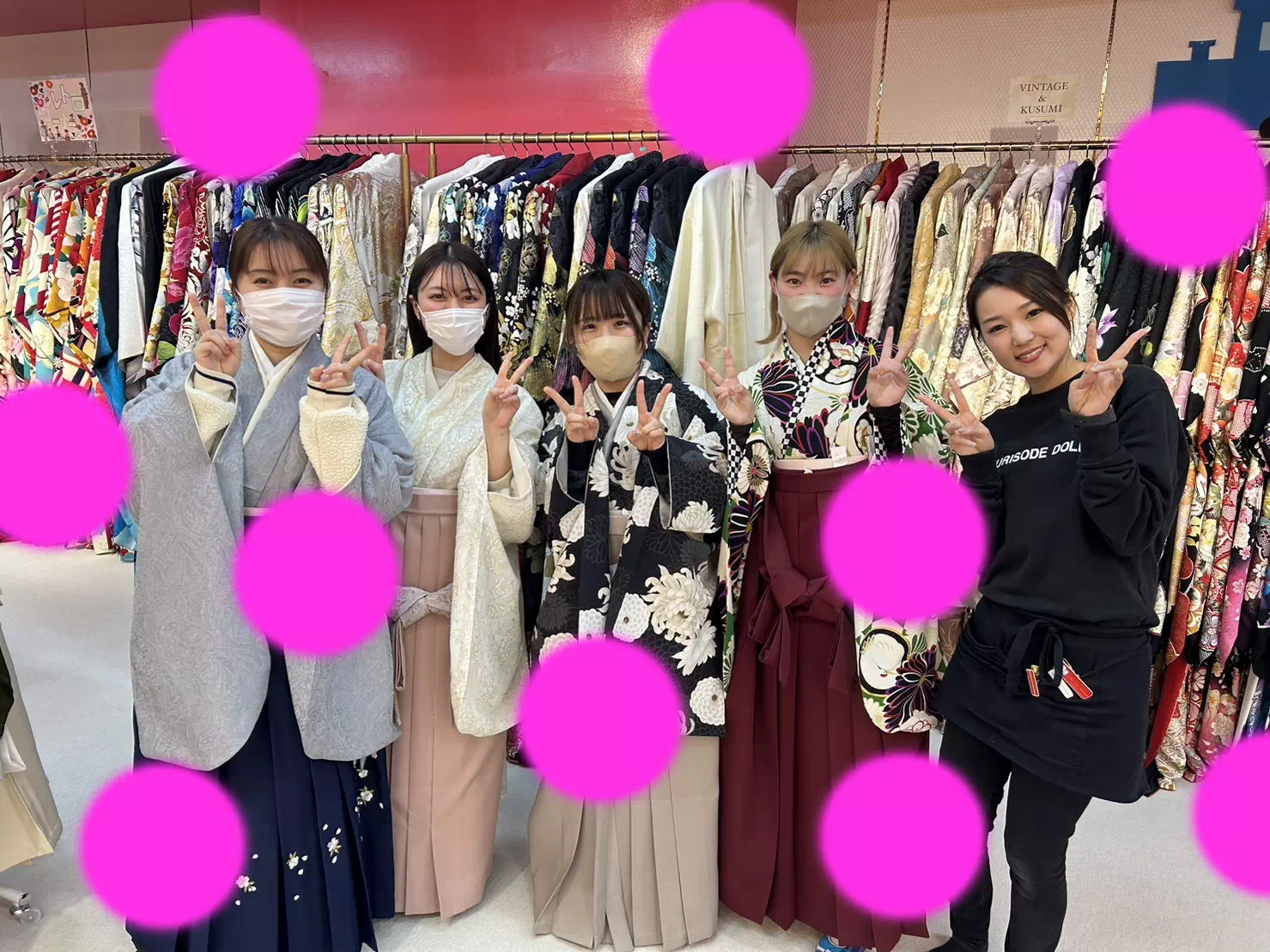 TAKAZEN神戸店　前撮り撮影会　イマドキ　カワイイ　コディネート　振袖　レンタル　袴　
