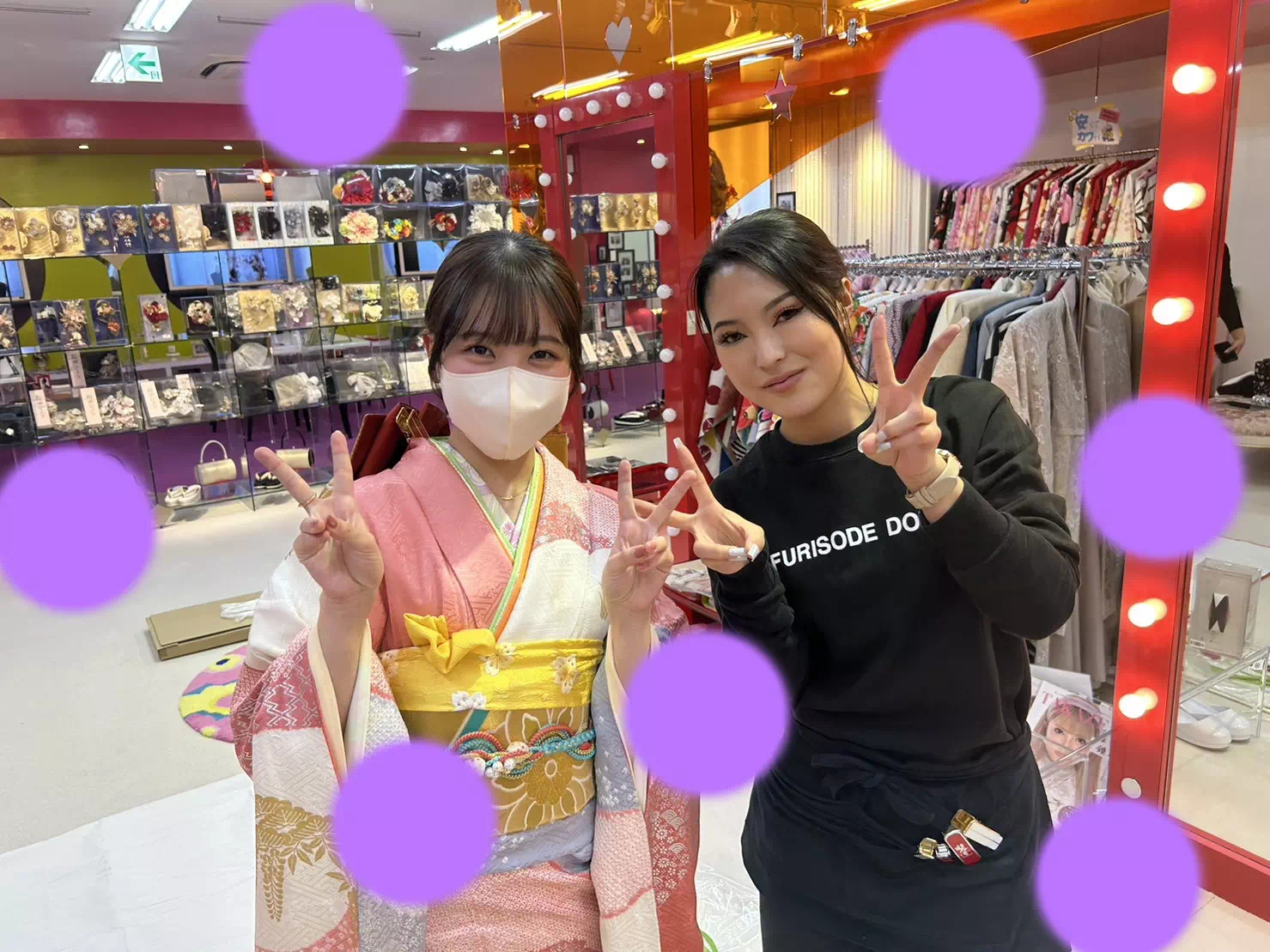 TAKAZEN神戸店　前撮り撮影会　イマドキ　カワイイ　コディネート　振袖　レンタル　袴　