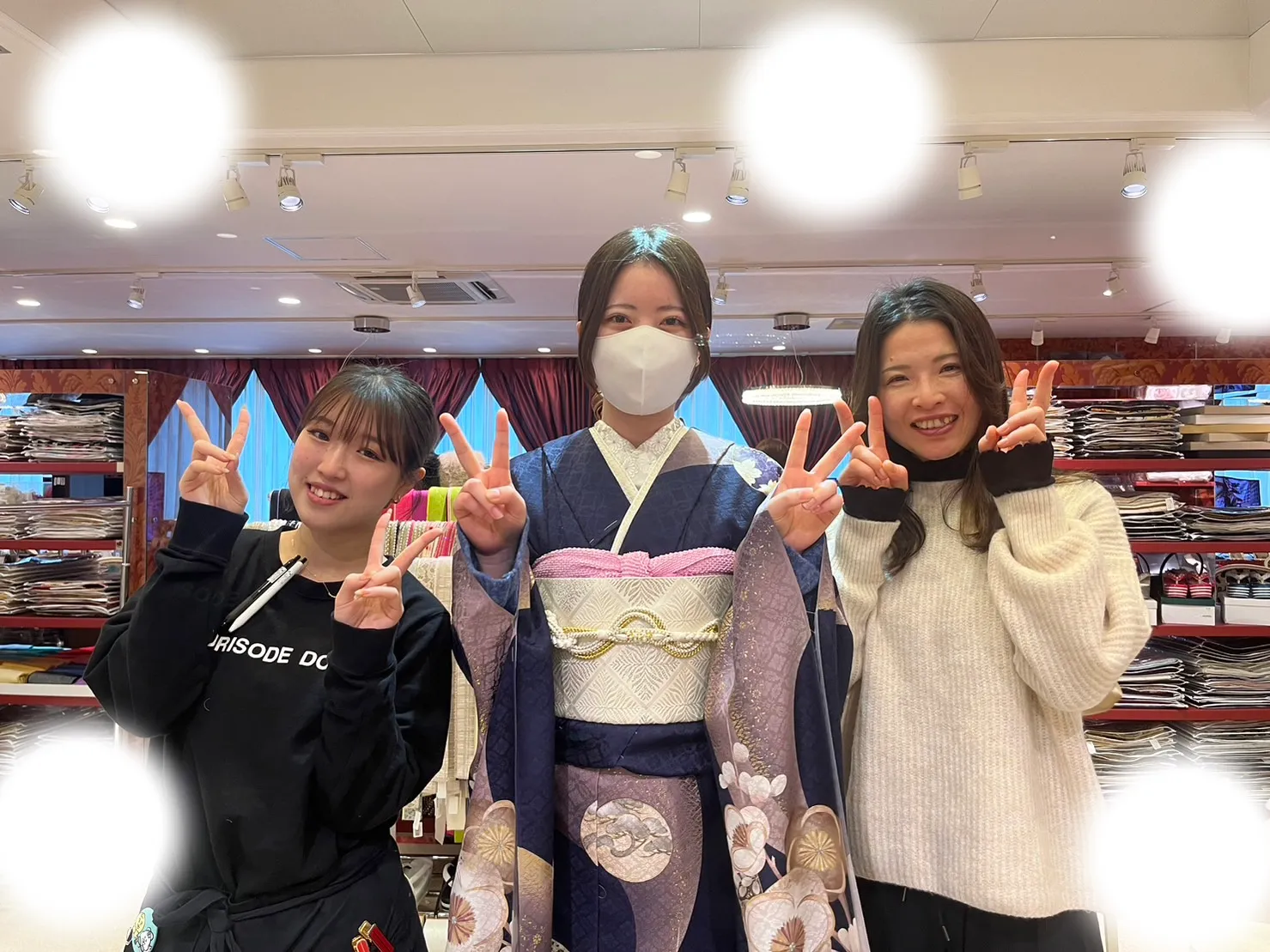 成人式 前撮り 梅田 袴 くすみカラー かわいい イマドキ 淡色 古典 タカゼン 撮影
