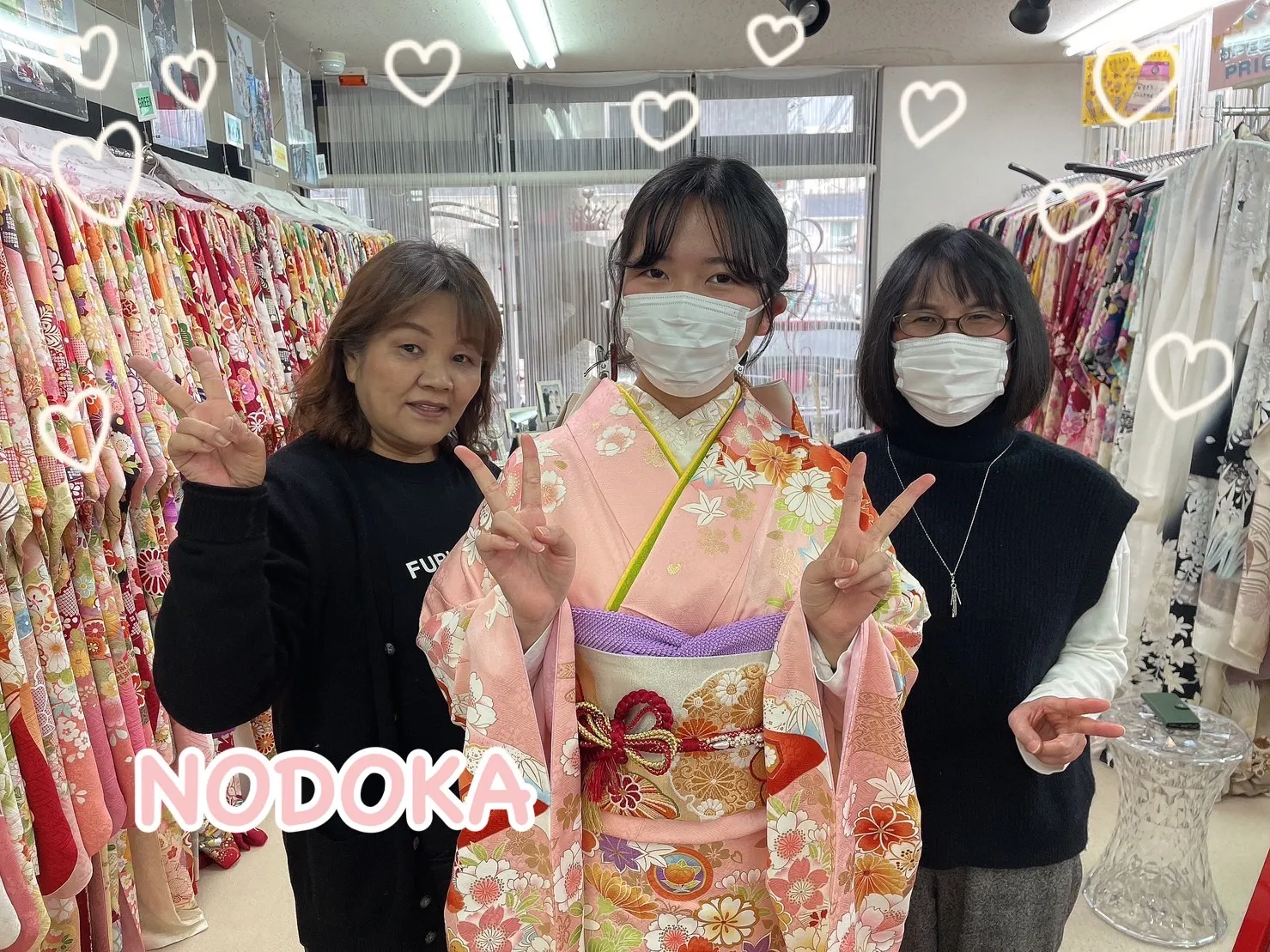 振袖 レンタル 奈良 可愛い 古典 ピンク 黄緑 紫 花柄