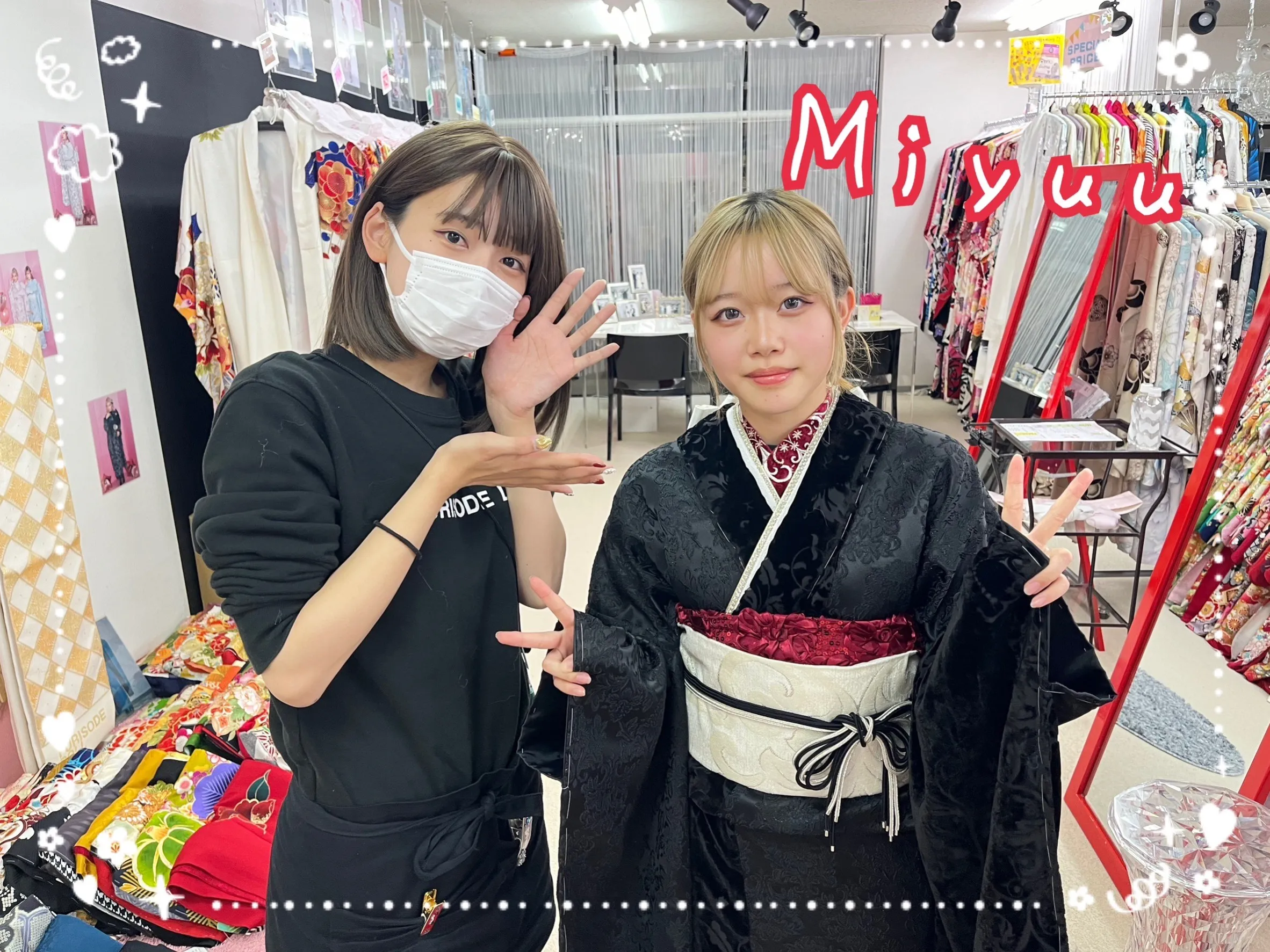 振袖 レンタル 奈良 かわいい くすみレトロ 黒 赤 白 被らない