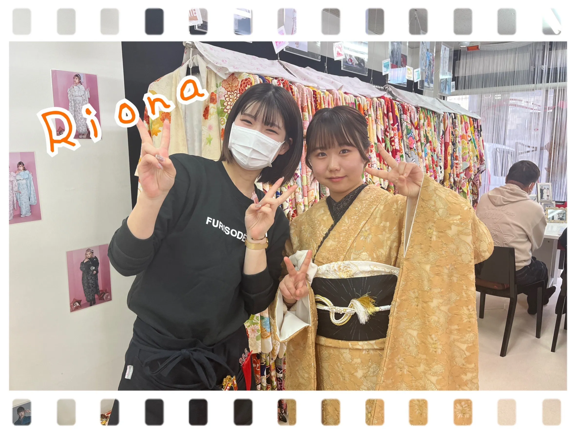 振袖 レンタル 奈良 ヴィンテージスタイル からし色 かわいい おしゃれ レース