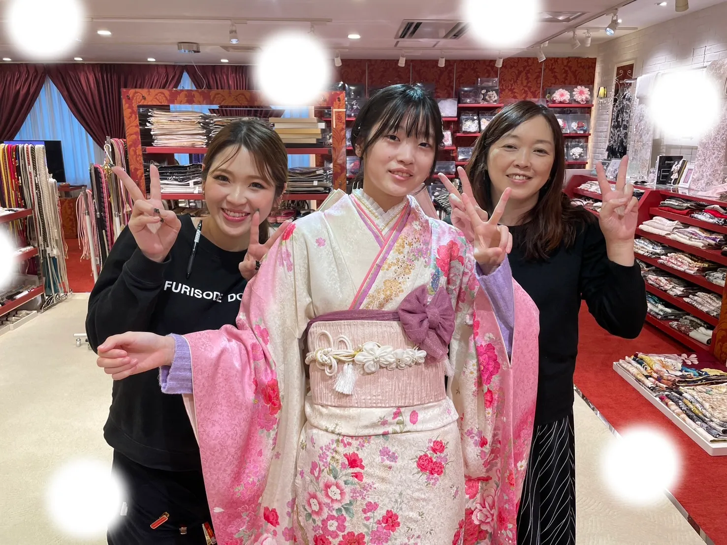 成人式 振袖 ピンク 梅田
