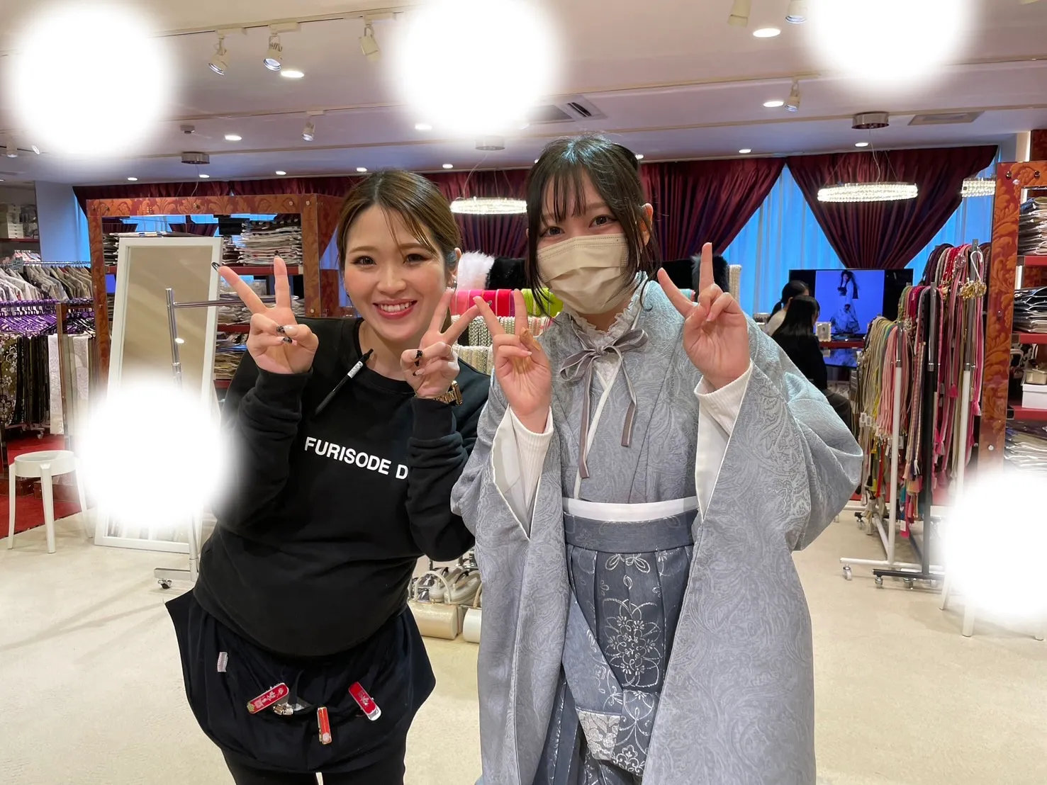 成人式 前撮り 梅田 袴 くすみカラー かわいい イマドキ 淡色 古典 タカゼン 撮影
