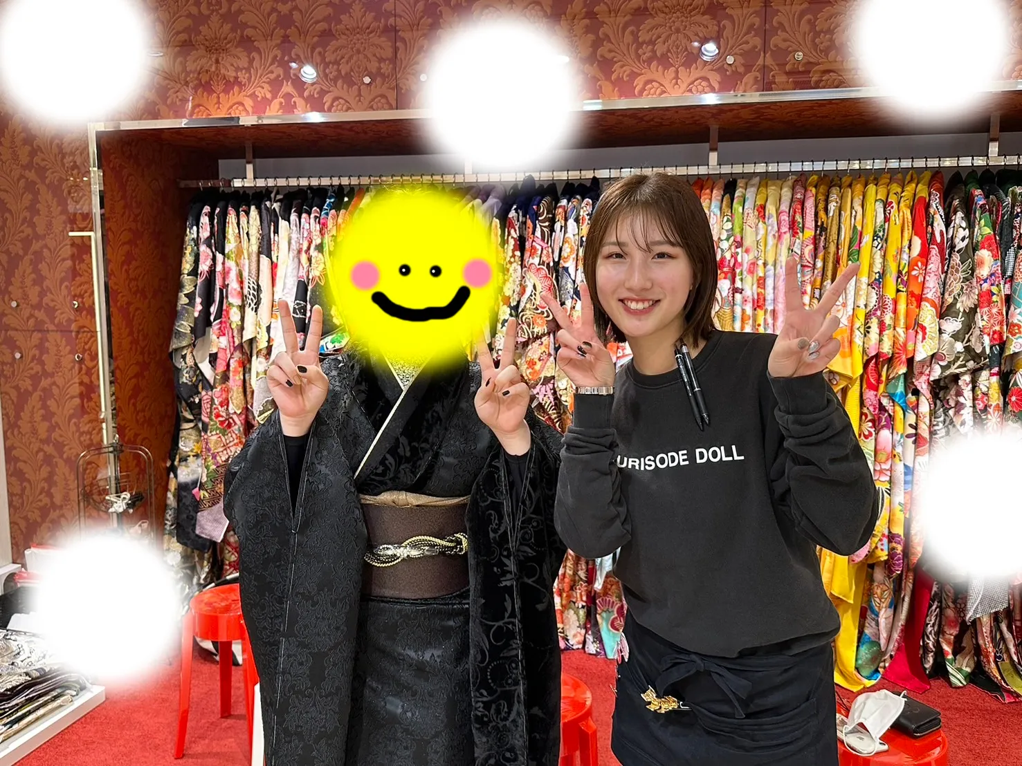 成人式 前撮り 梅田 袴 くすみカラー かわいい イマドキ 淡色 古典 タカゼン 撮影