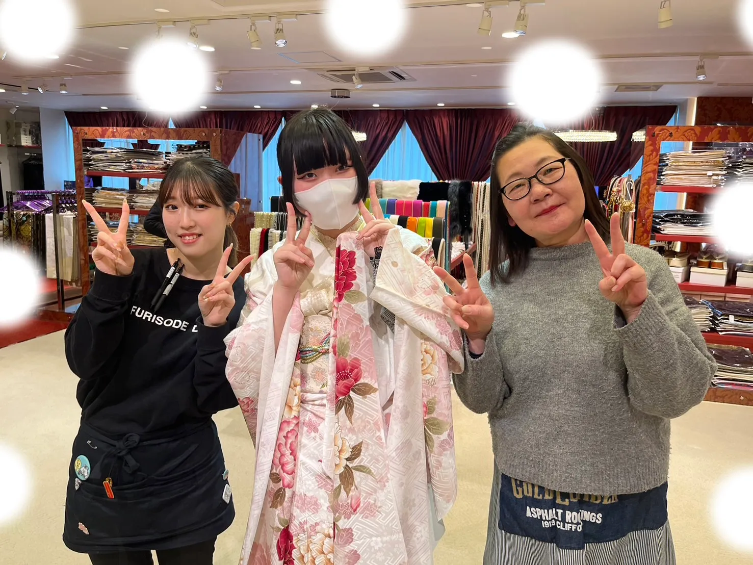 成人式 ピンク振袖 梅田