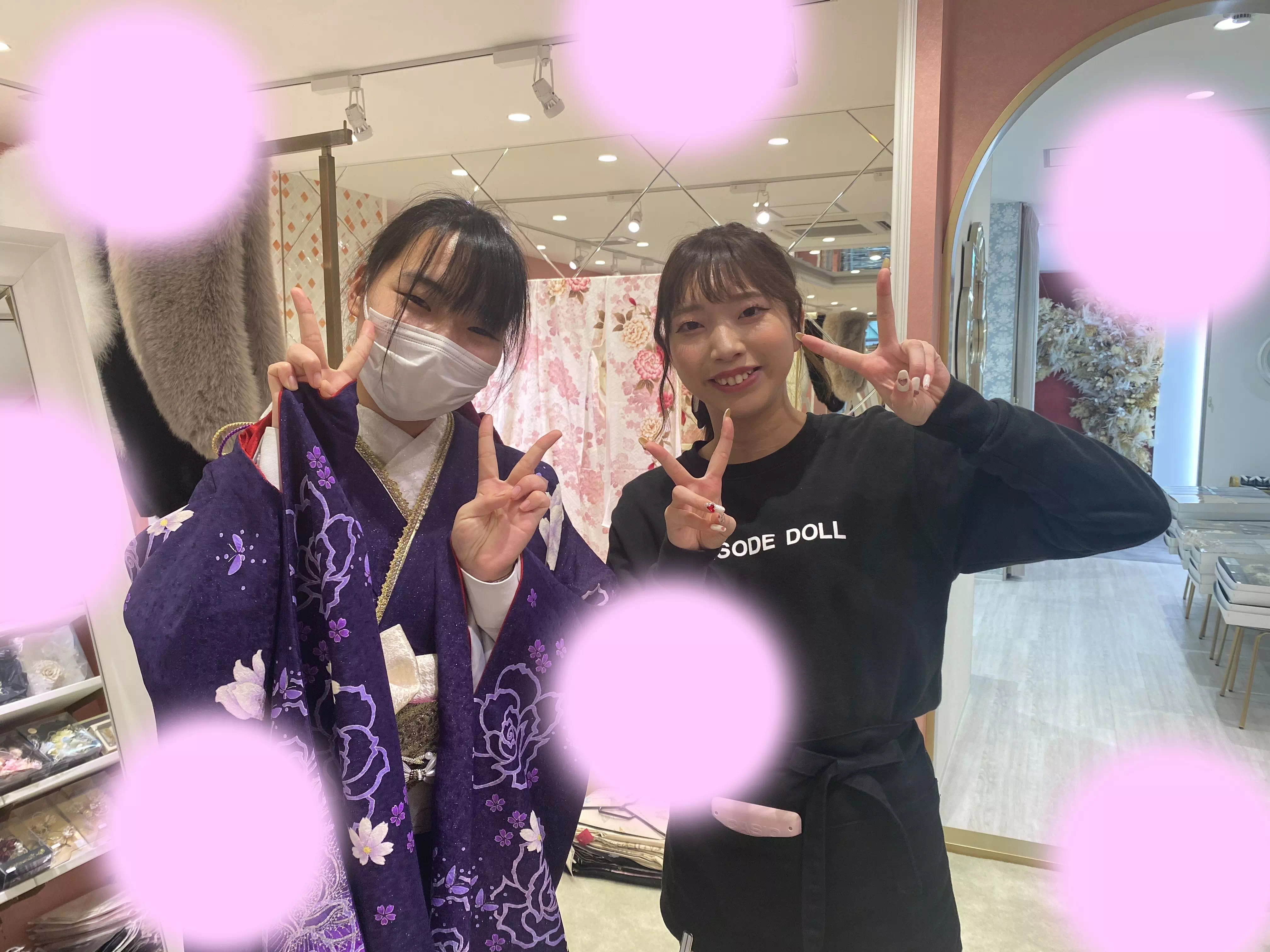【TAKAZEN姫路店】♡19日 紫のモードのお振袖の可愛いお写真プランの姫ちゃん♡