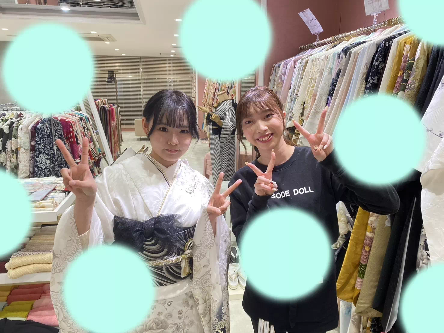 【TAKAZEN姫路店】♡25日　黒×白のコスメカラー振袖が大人カワイイ姫路市の振袖レンタルの姫ちゃん♡