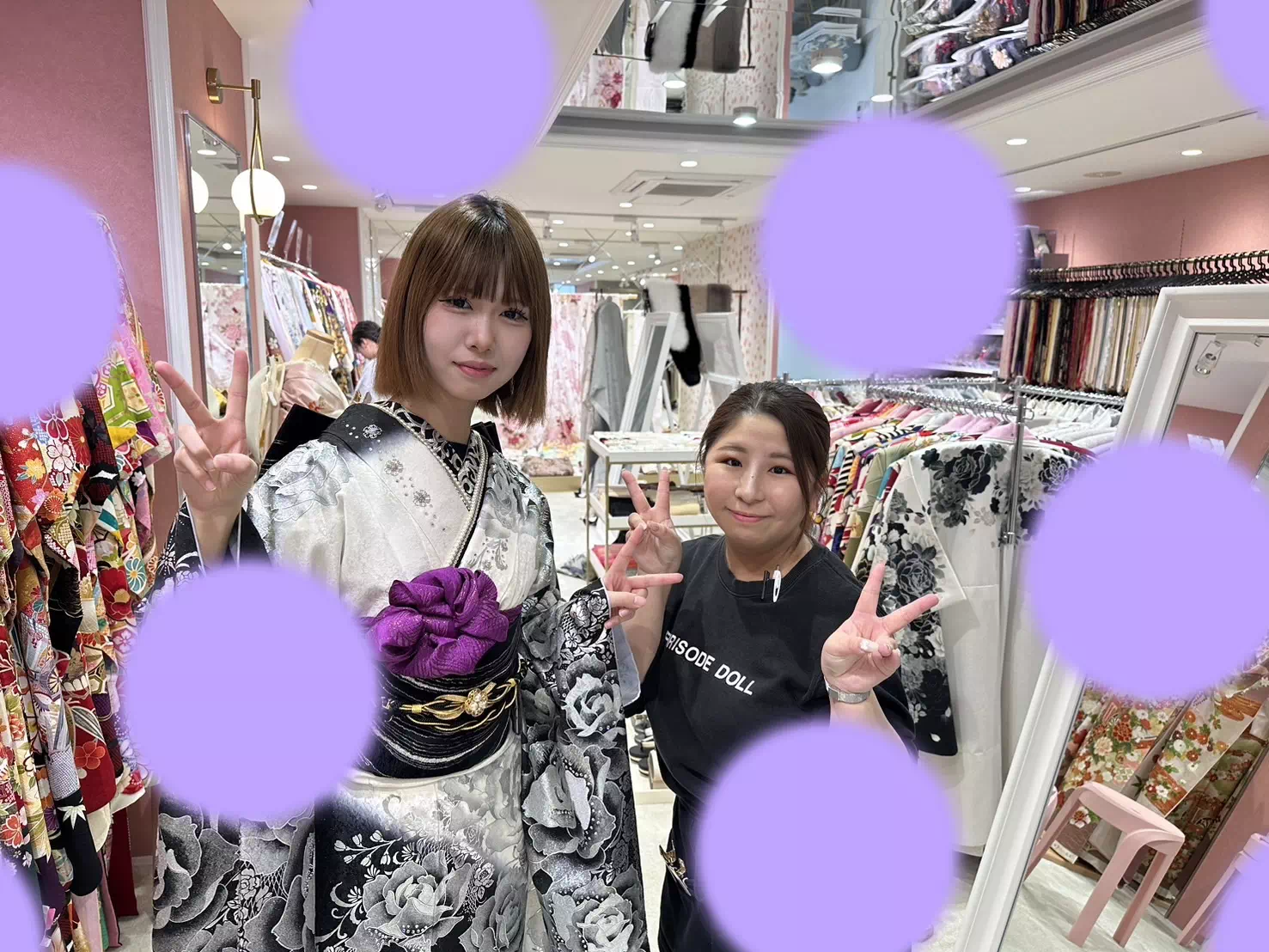 【TAKAZEN 姫路店】♡10日 シルバー×黒のモードお振袖がギラギラで可愛い姫路市のレンタル姫ちゃん♡