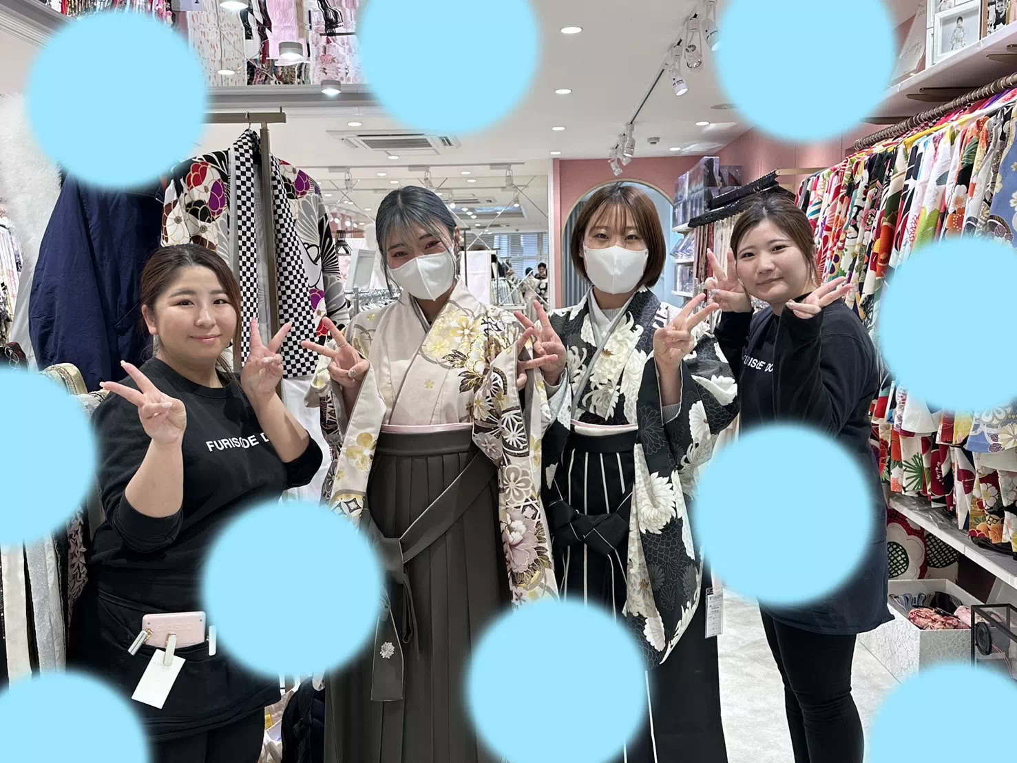 【TAKAZEN姫路店】♡21日 お友達同士のオシャレで可愛いイマドキな姫路市の大学の袴の可愛い姫ちゃん♡