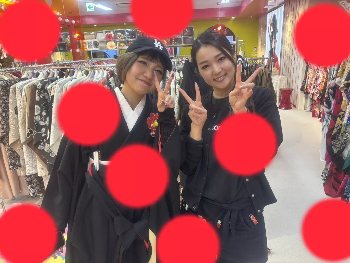 袴レンタル 卒業式 袴 かわいい おしゃれ レトロ かっこいい 黒 流行り TAKAZEN神戸三宮店