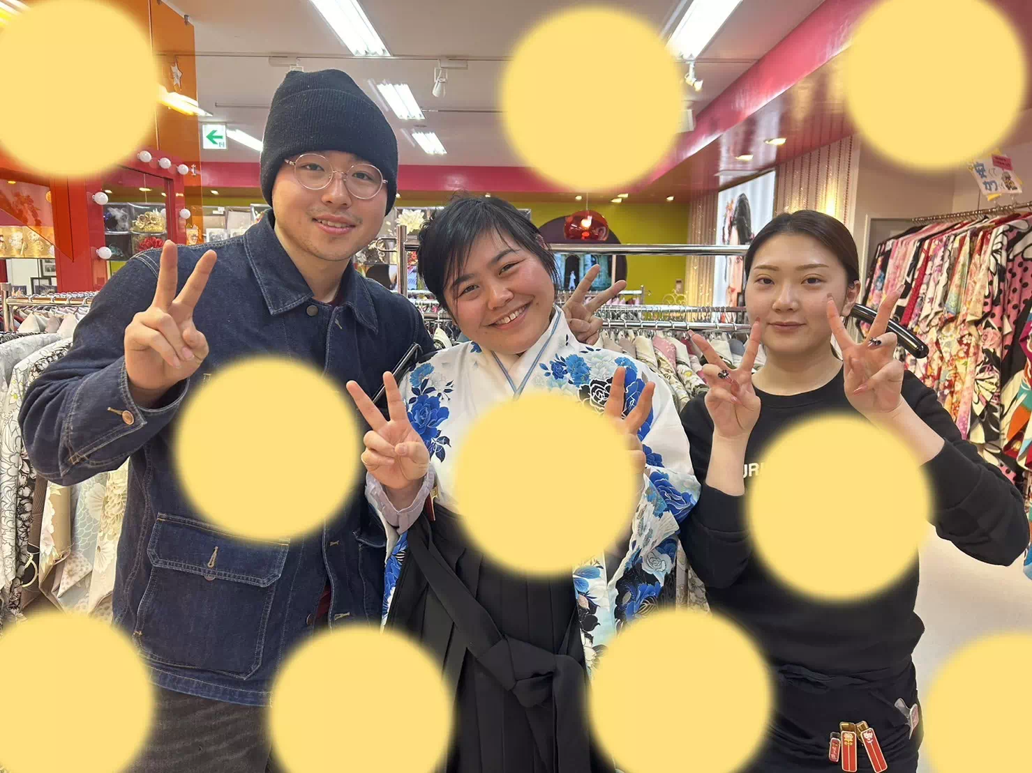 卒業式 袴レンタル TAKAZEN神戸三宮店 青 モード かっこいい おしゃれ