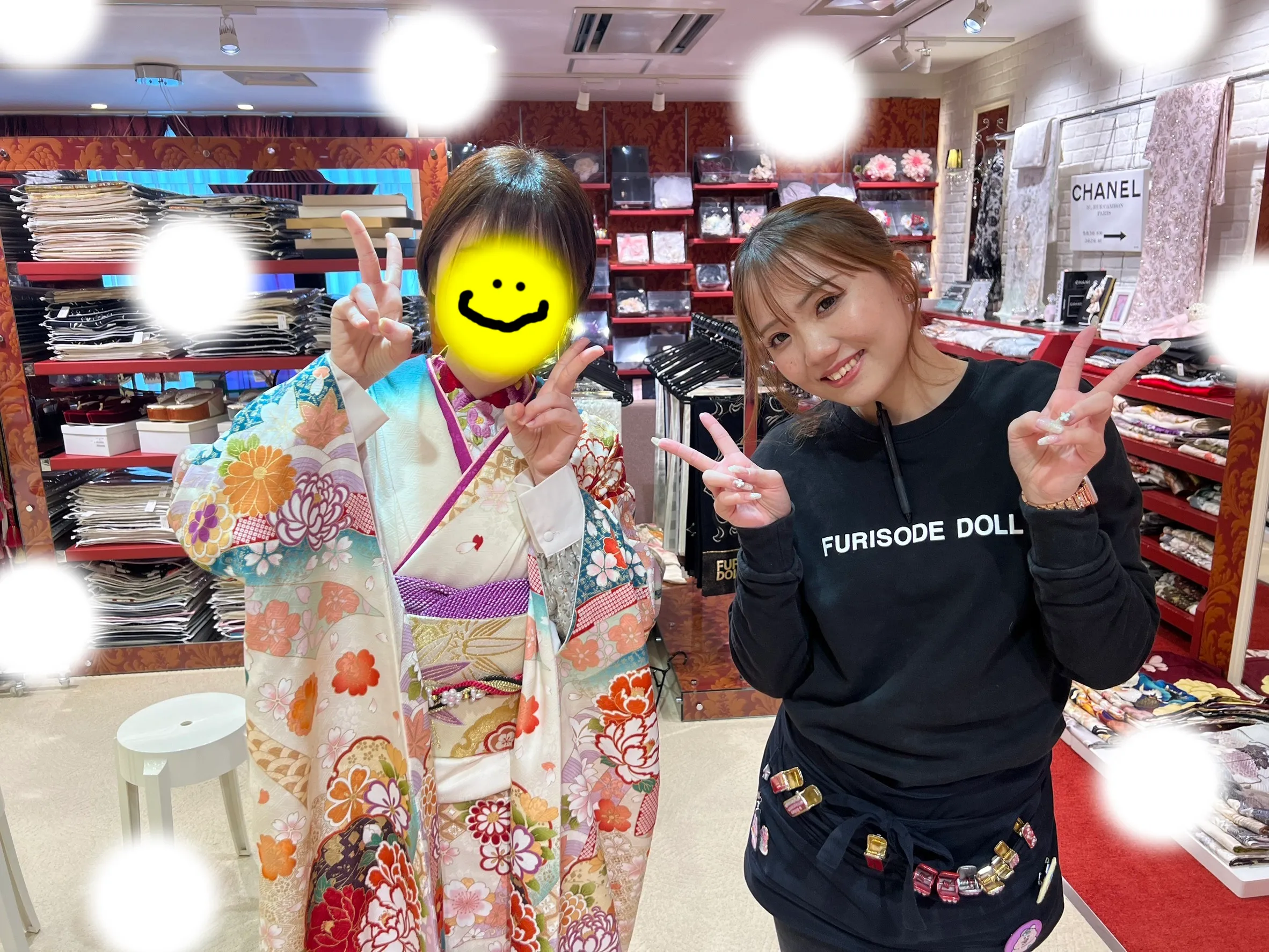 成人式 安カワ 振袖 古典柄 梅田