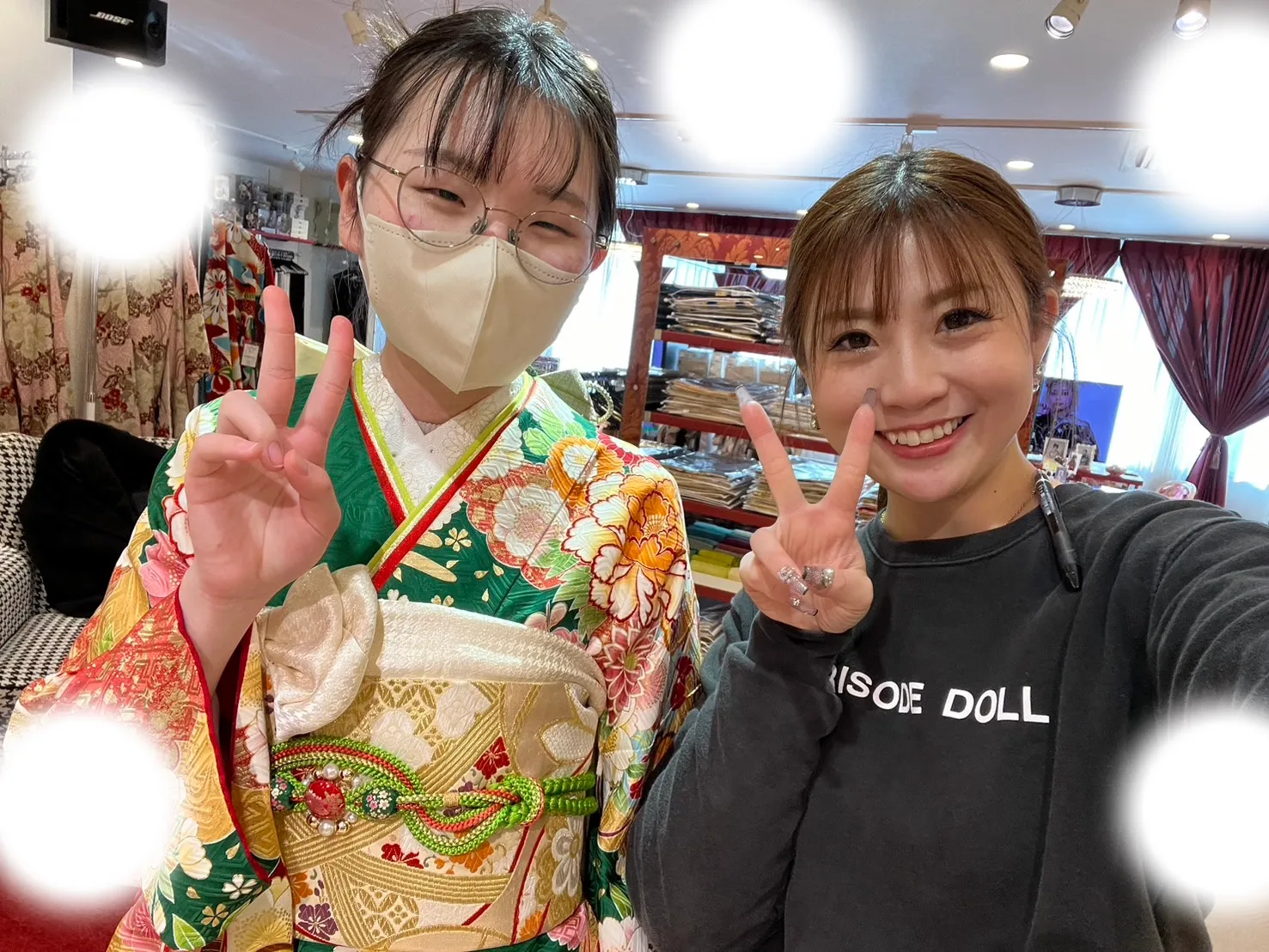 振袖レンタル くすみ キラキラ かわいい 梅田 大阪 安い イマドキ 古典 くすみカラー 前撮り ヴィンテージ 渋い
