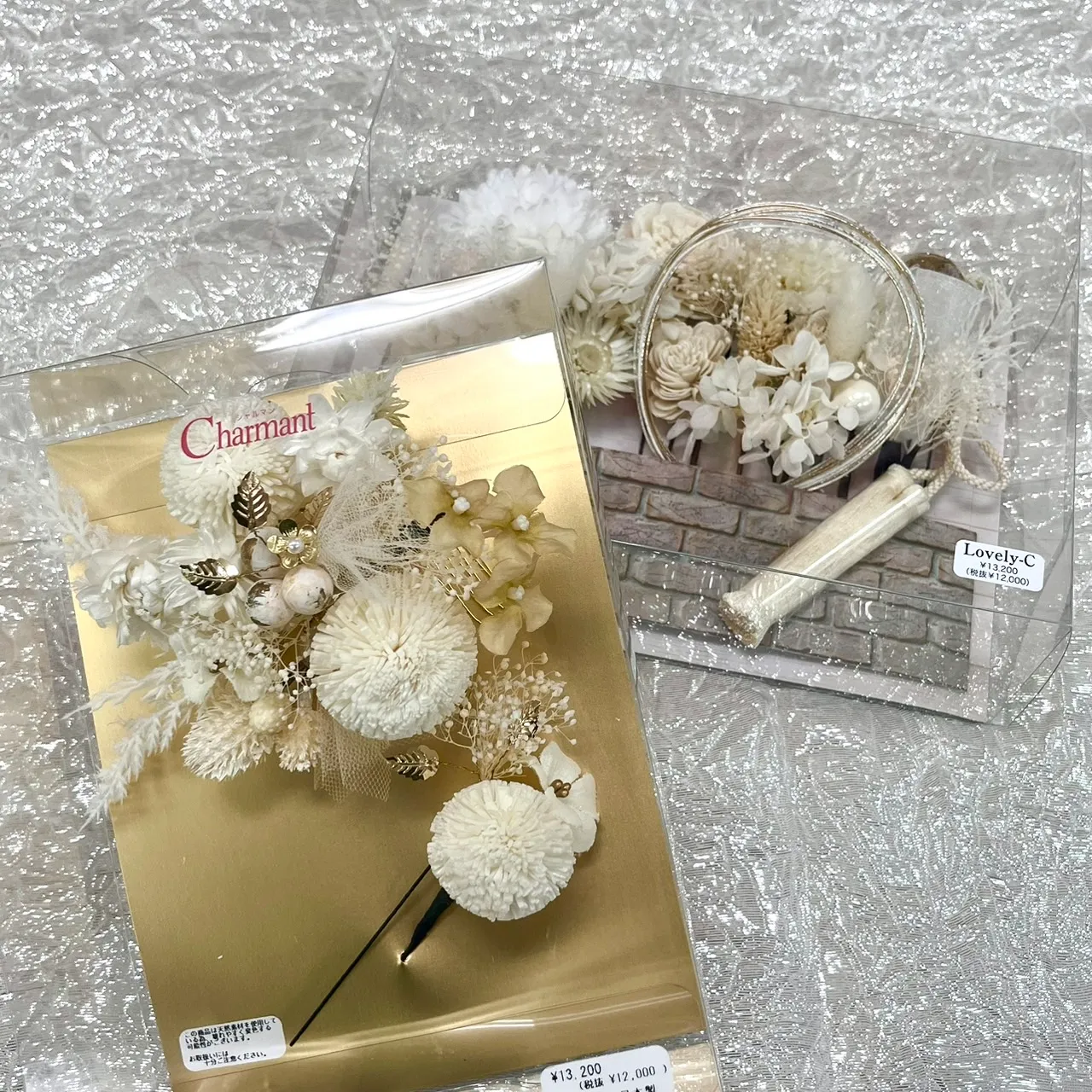 振袖 レンタル 奈良 安い 髪飾り 白 淡色 ガーリー 古典 洋花