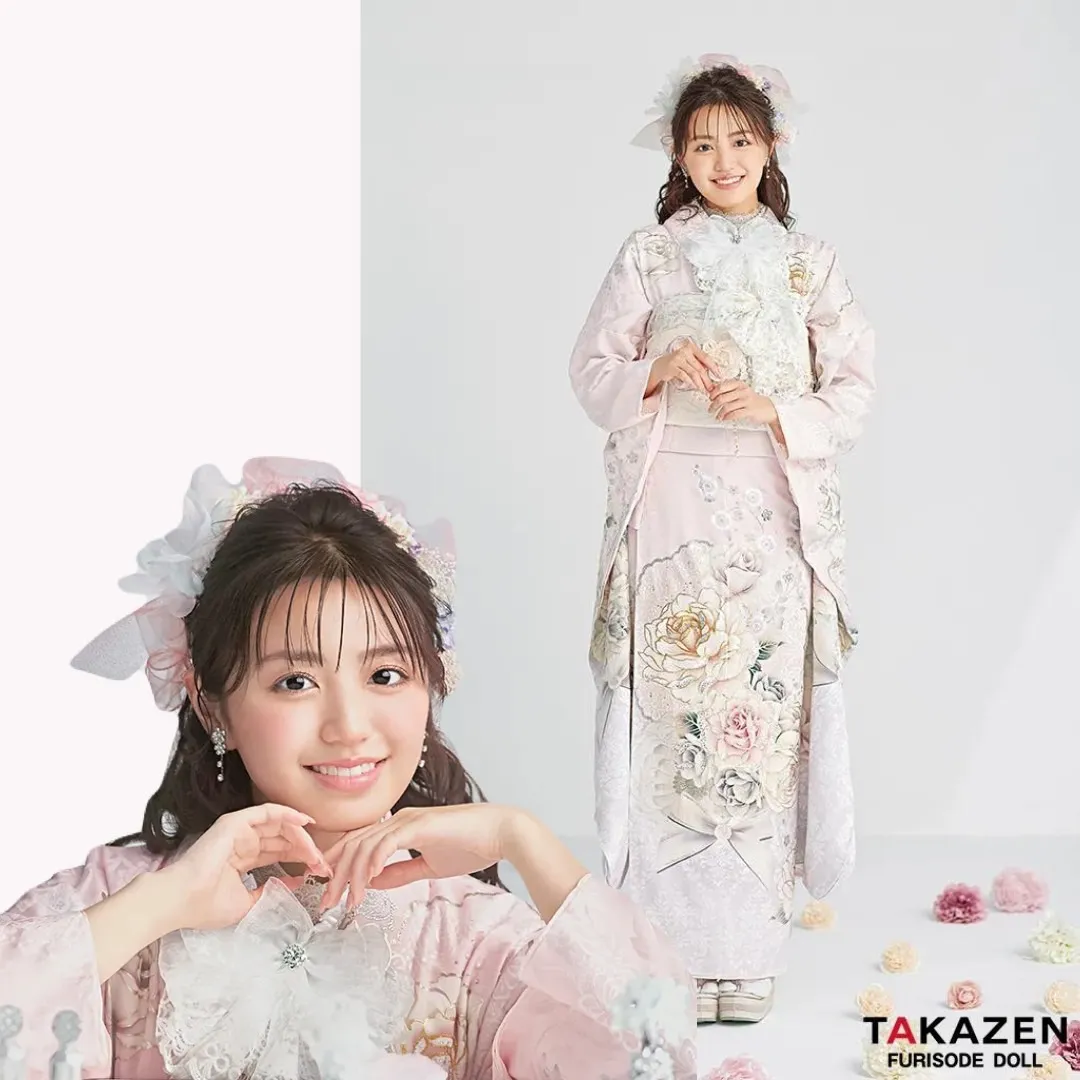 振袖レンタル 奈良 橿原 かわいい おしゃれ 個性派 かわいい かっこいい くすみ イマドキ 花音ちゃん