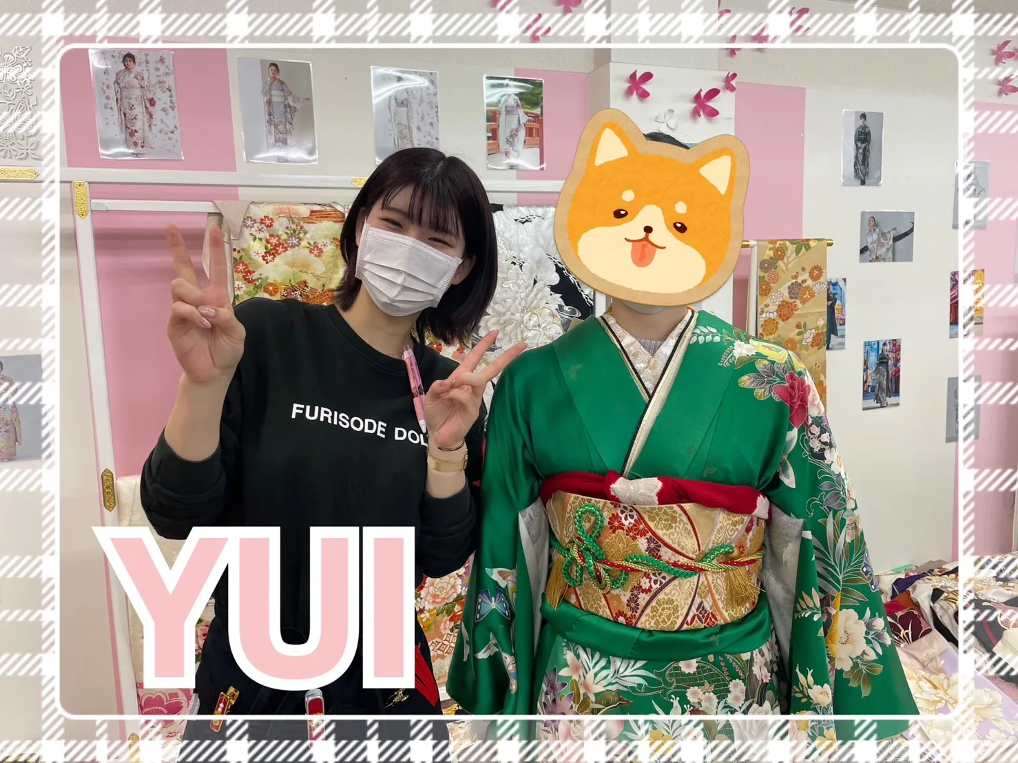 ママ振り 振袖 レンタル 奈良 前撮り撮影会 かわいい 古典 緑 おしゃれ