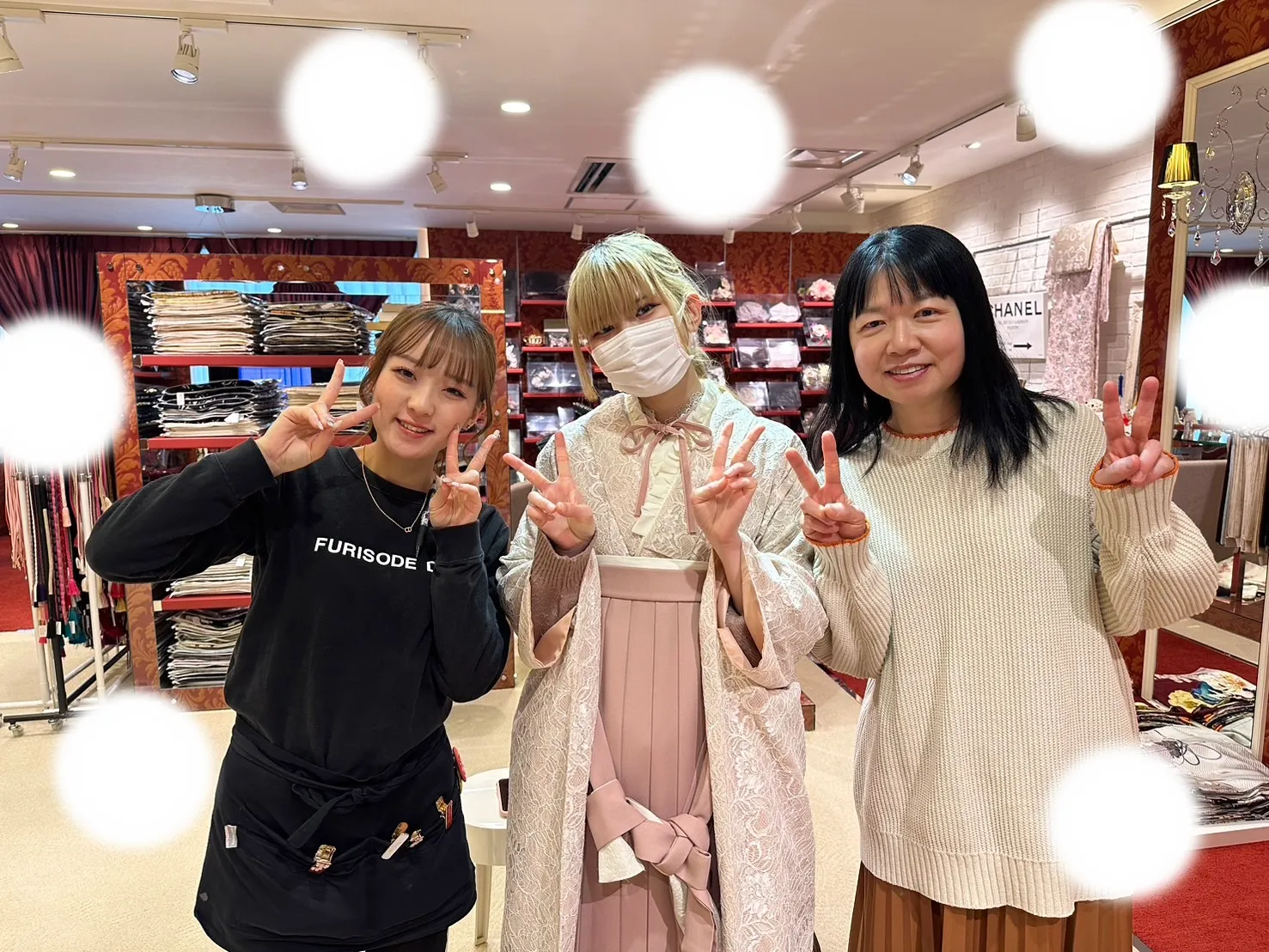 袴レンタル 卒業式 白レース ピンク