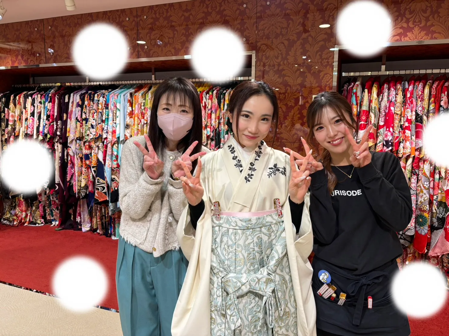 袴レンタル くすみ 白地