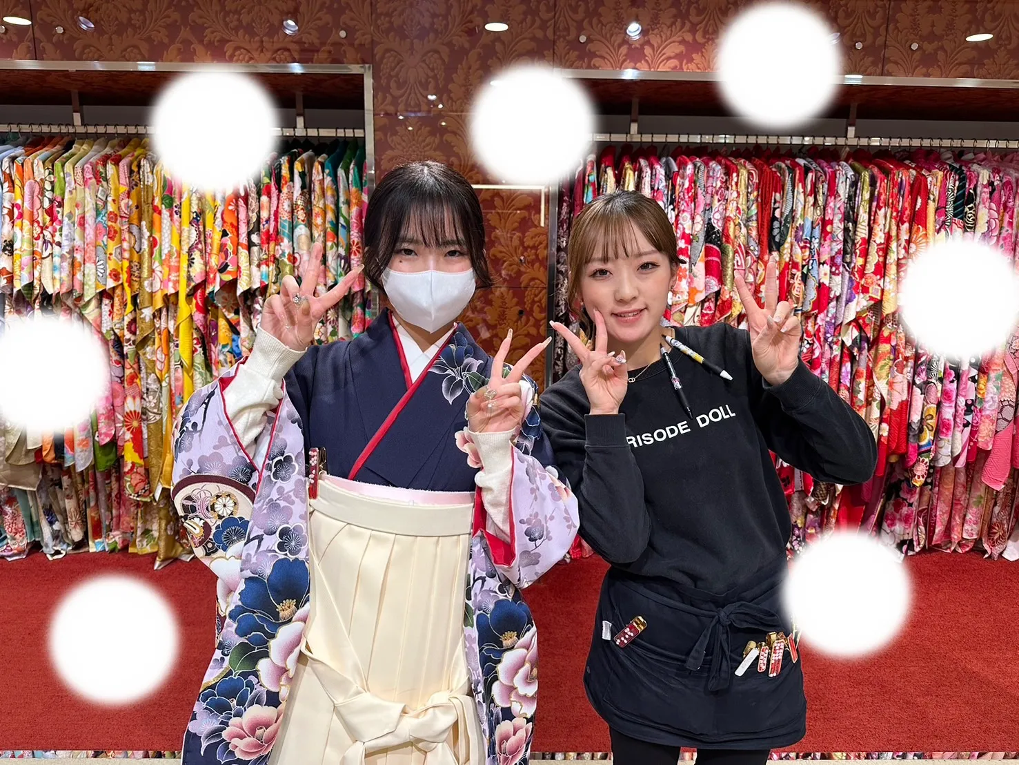 袴レンタル 白 紺 卒業式