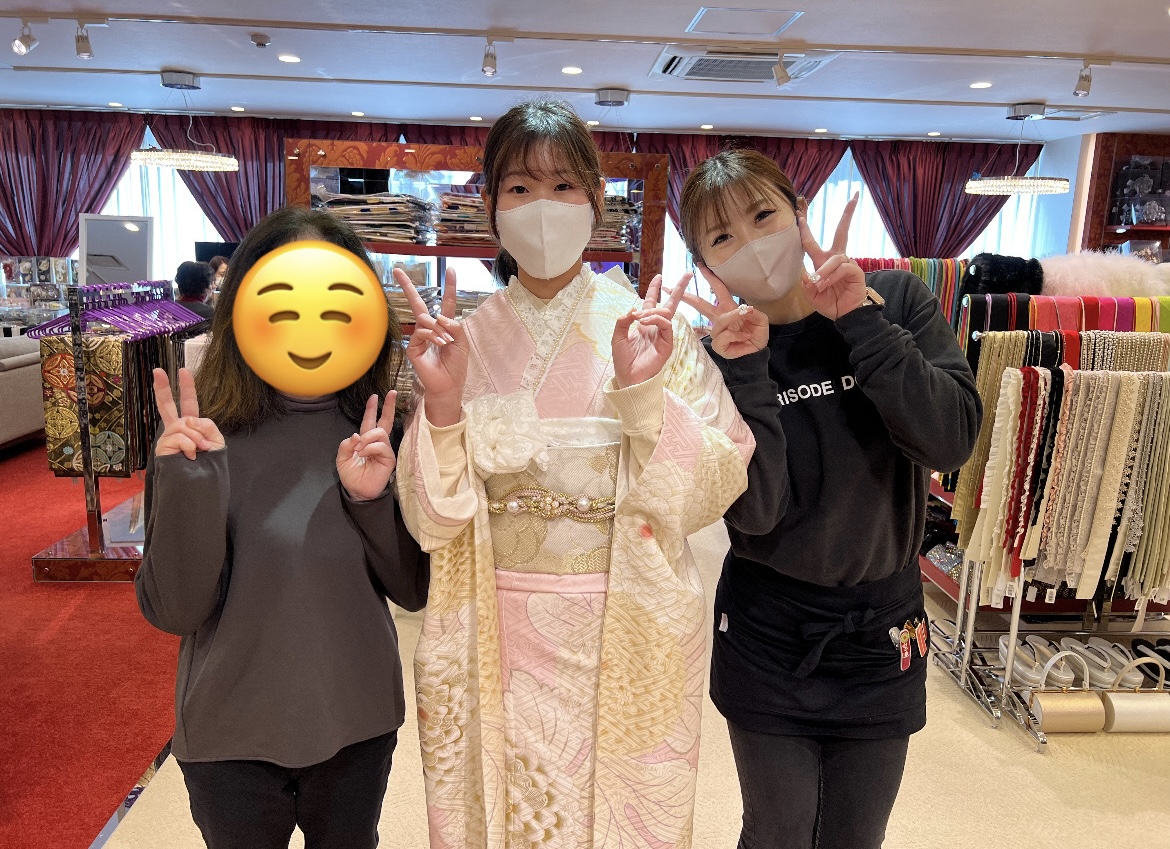 振袖　レンタル　関西　くすみ　古典　かわいい　ピンク