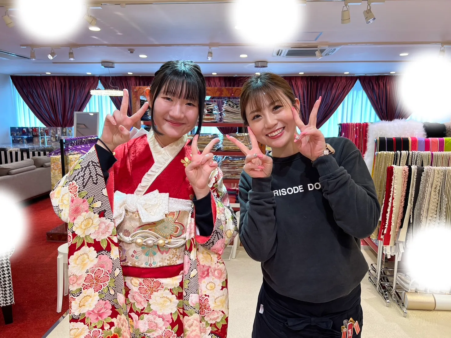 成人式 前撮り 梅田 袴 くすみカラー かわいい イマドキ 淡色 古典 タカゼン 撮影
