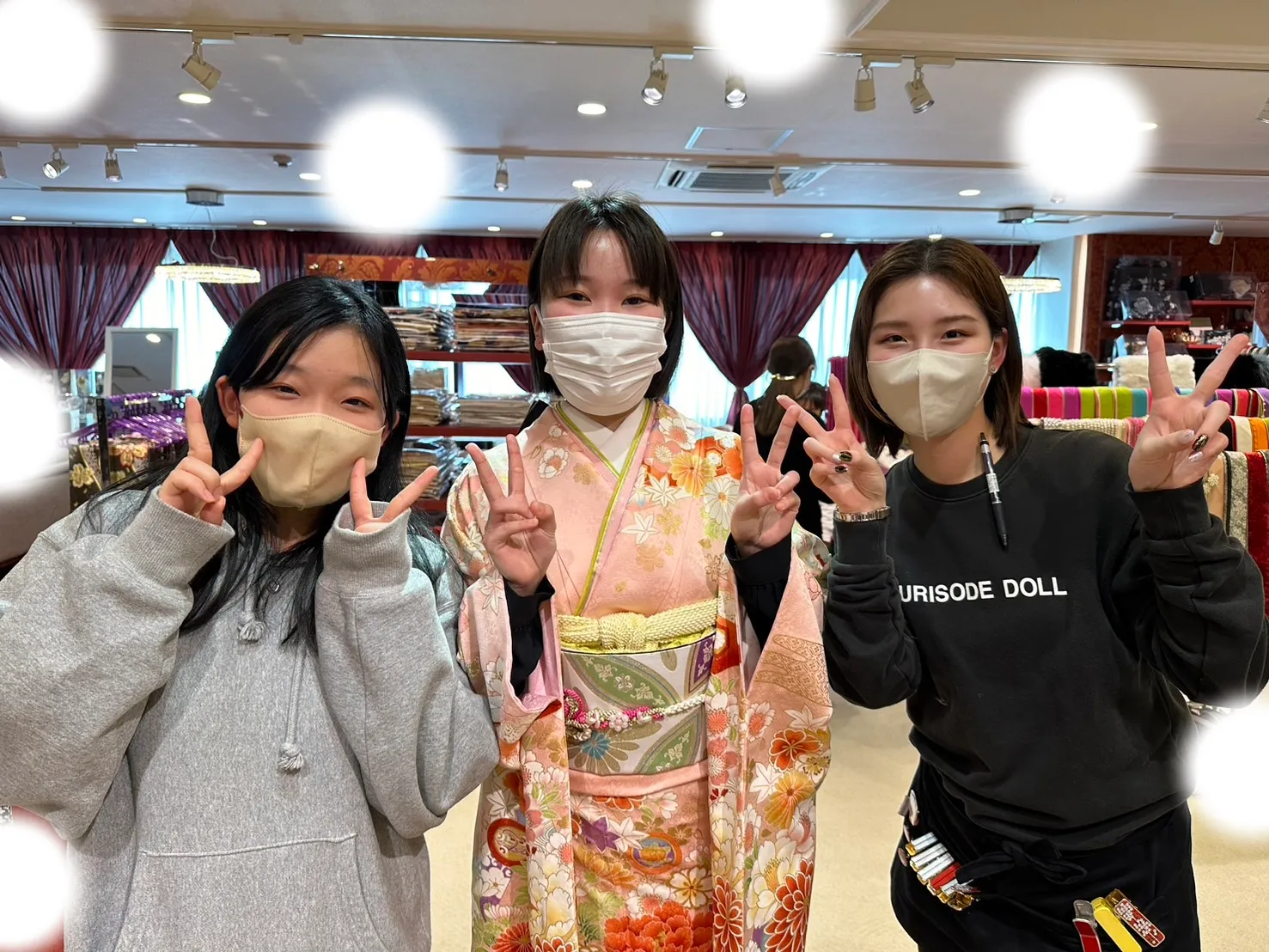 成人式 ピンク振袖 梅田