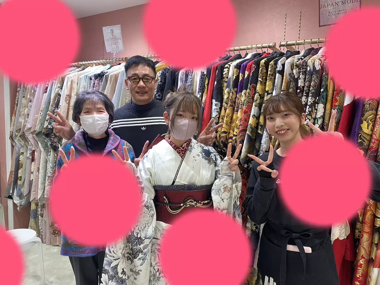 【TAKAZEN姫路店】♡９日　ちぃぽぽちゃん着用白黒振袖がおしゃれな2026年成人の姫路市姫ちゃん♡