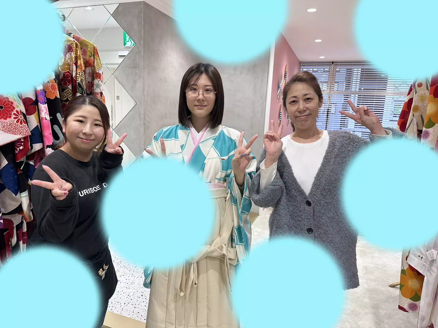 【TAKAZEN姫路店】♡19日　水色×白のレトロデザインが可愛い姫路市の袴レンタル姫ちゃん♡