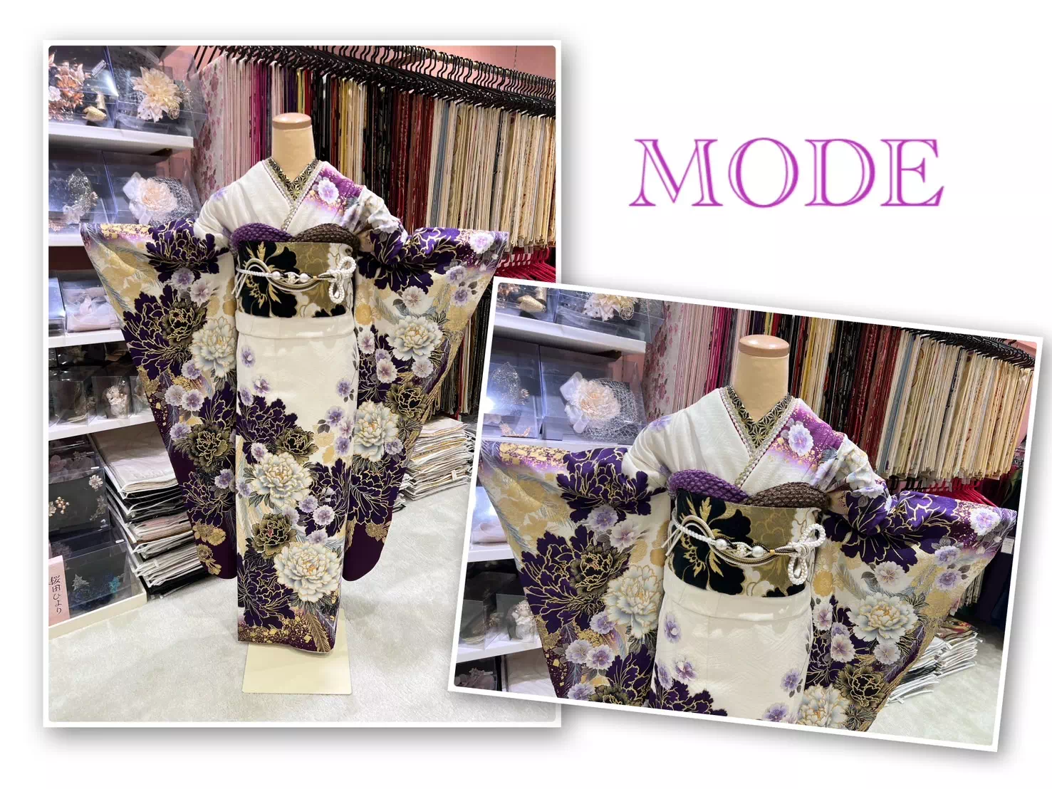【TAKAZEN姫路店】♡28日 クールビューティーでカッコカワイイ白×紫のMODEのお振袖のご紹介♡