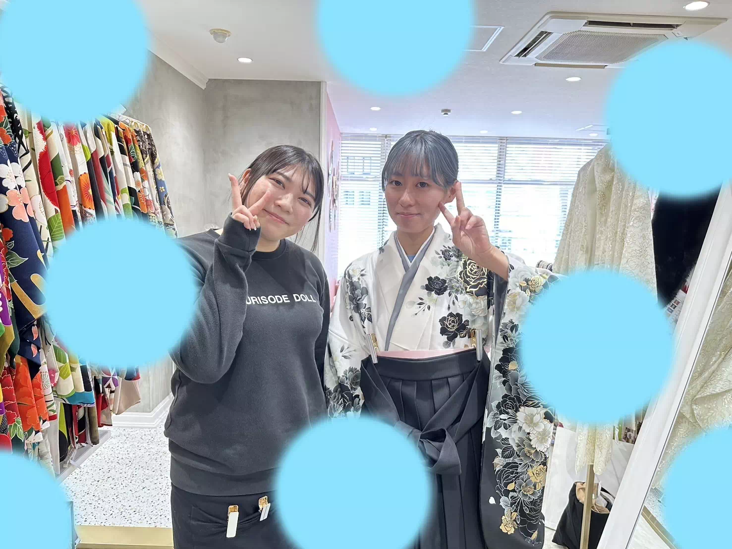 【TAKAZEN姫路店】♡4日　モード系のモノトーン袴コーデがとってもかっこいい姫路市の袴レンタルの姫ちゃん♡