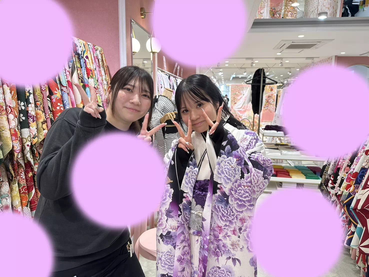 【TAKAZEN姫路店】♡20日　白地に紫のお上品なお振袖が可愛い三木市のお写真プラン姫ちゃん♡