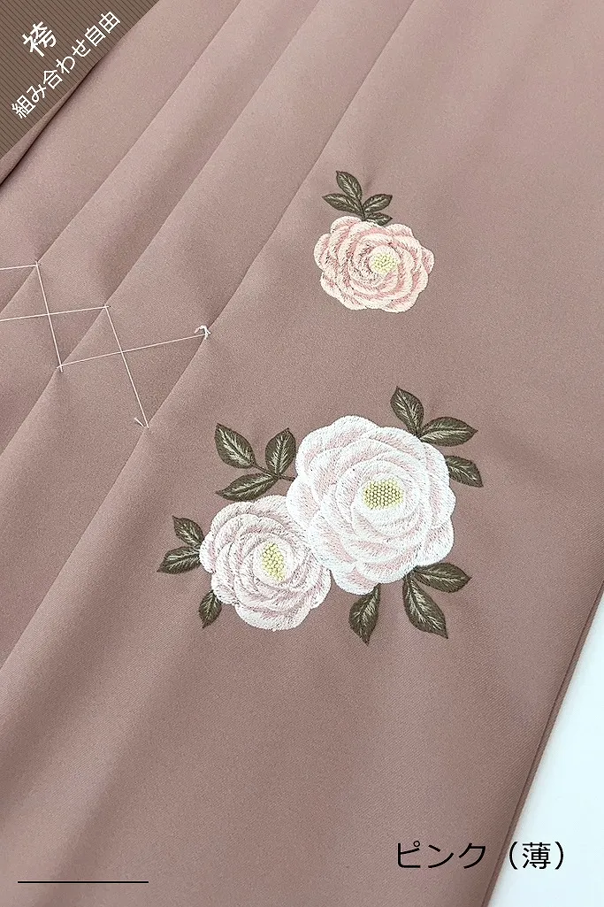 TAKAZENのレンタル袴 玉城ティナ×紅一点ブランド袴　レトロ　ワインレッド　バラ柄　地雷系　個性的　洋風　ラブリー【通販可】R25062